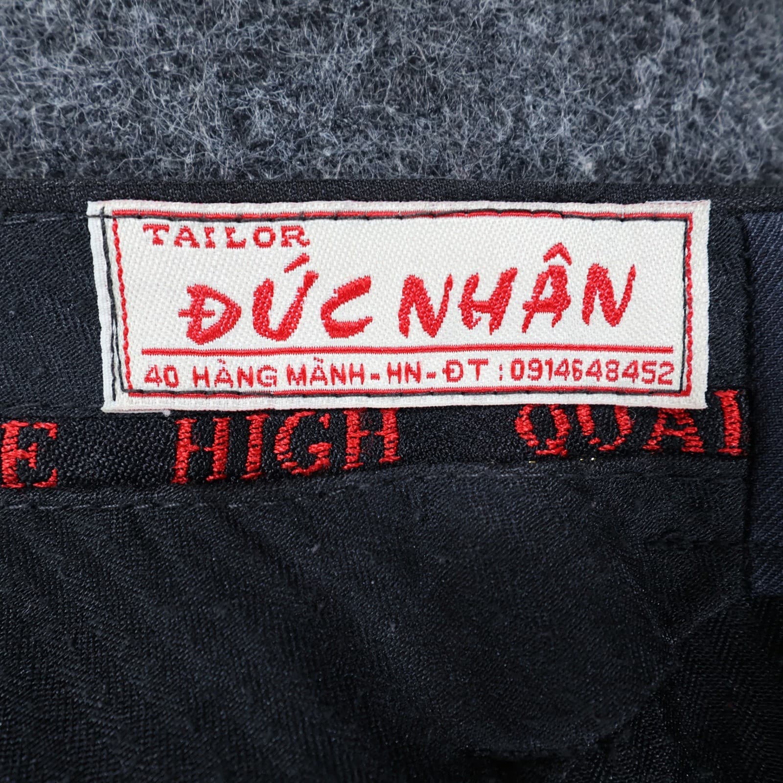 Tailor Đức Nhân Dress Pants Mens 34 Charcoal Super 180s Wool Cashmere Pleated - Thumbnail 7