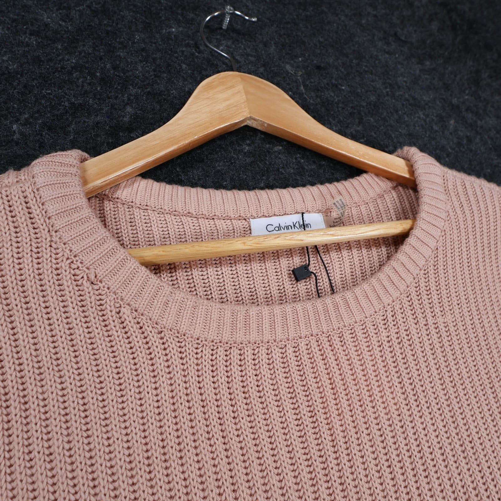 Calvin Klein Sweater Womens M Pink Acrylic Shaker Knit Tiered Ruffle Bell Sleeve - Thumbnail 9