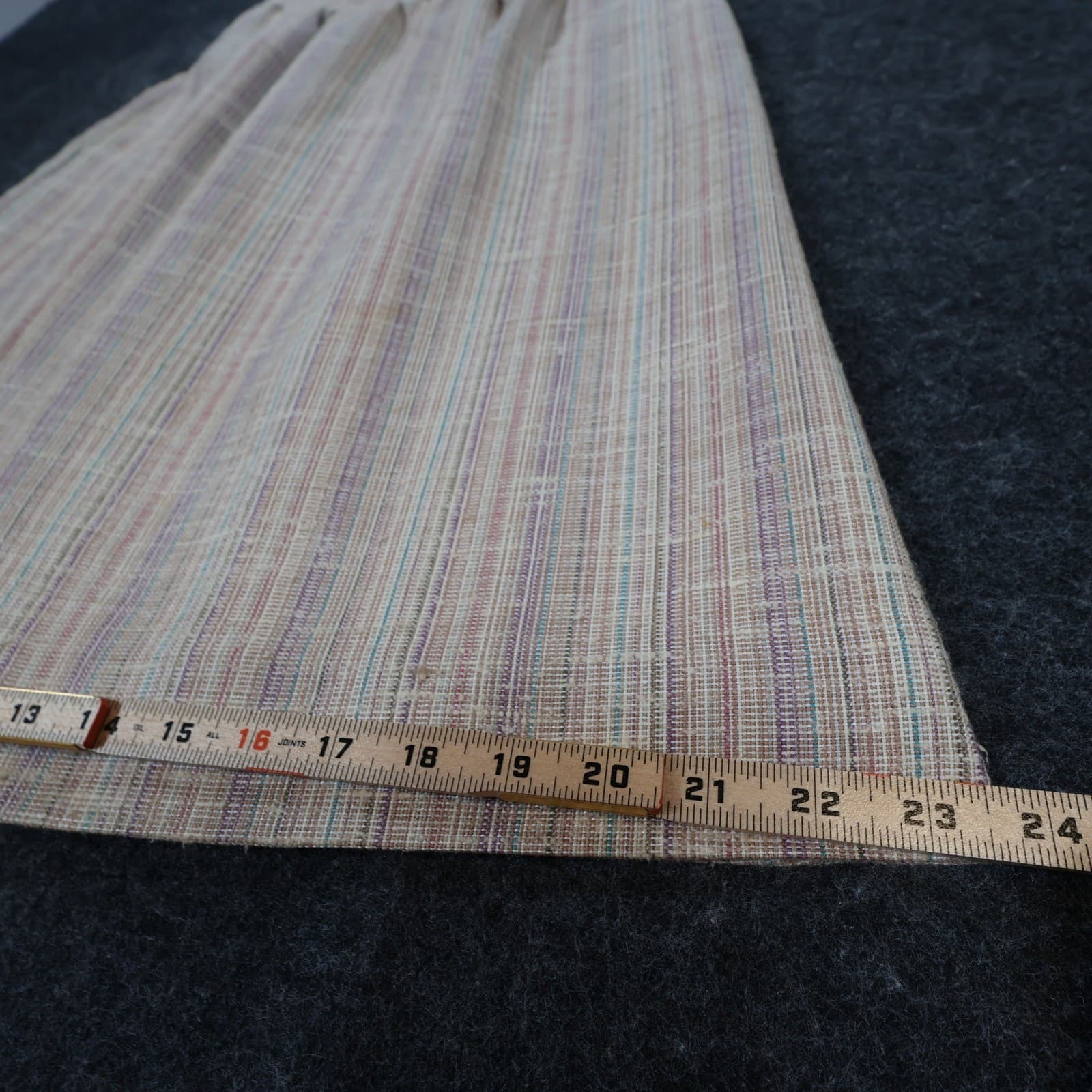 Vintage Skirt Womens Medium Multicolor Excellent Textured Striped ILGWU - Thumbnail 5