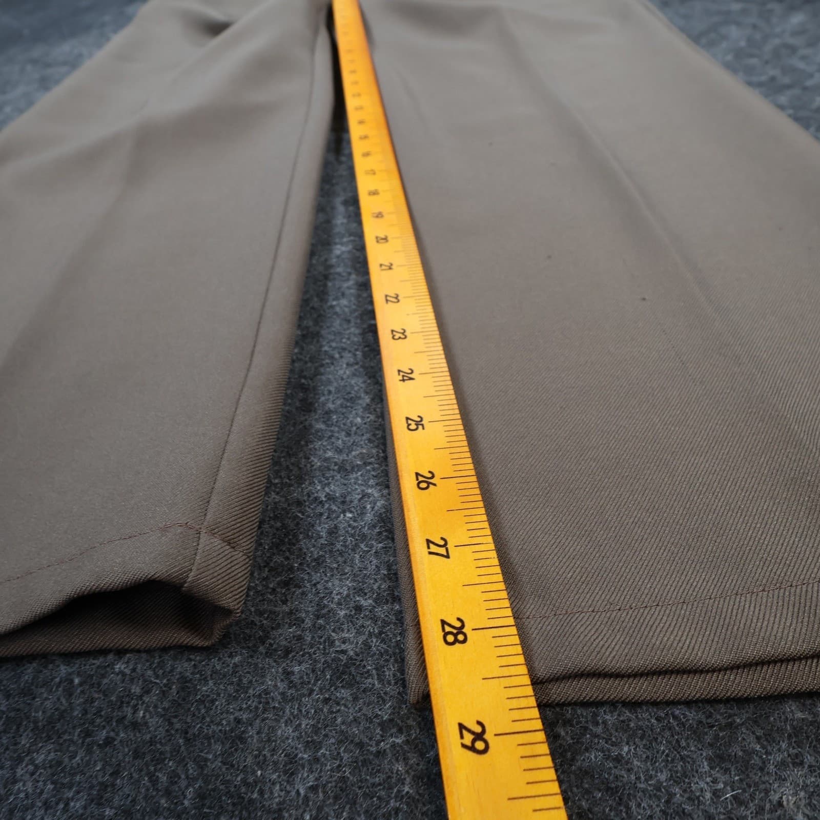 John Blair Dress Slacks Mens 38 Brown Polyester Regular Fit Classic Trousers - Thumbnail 4