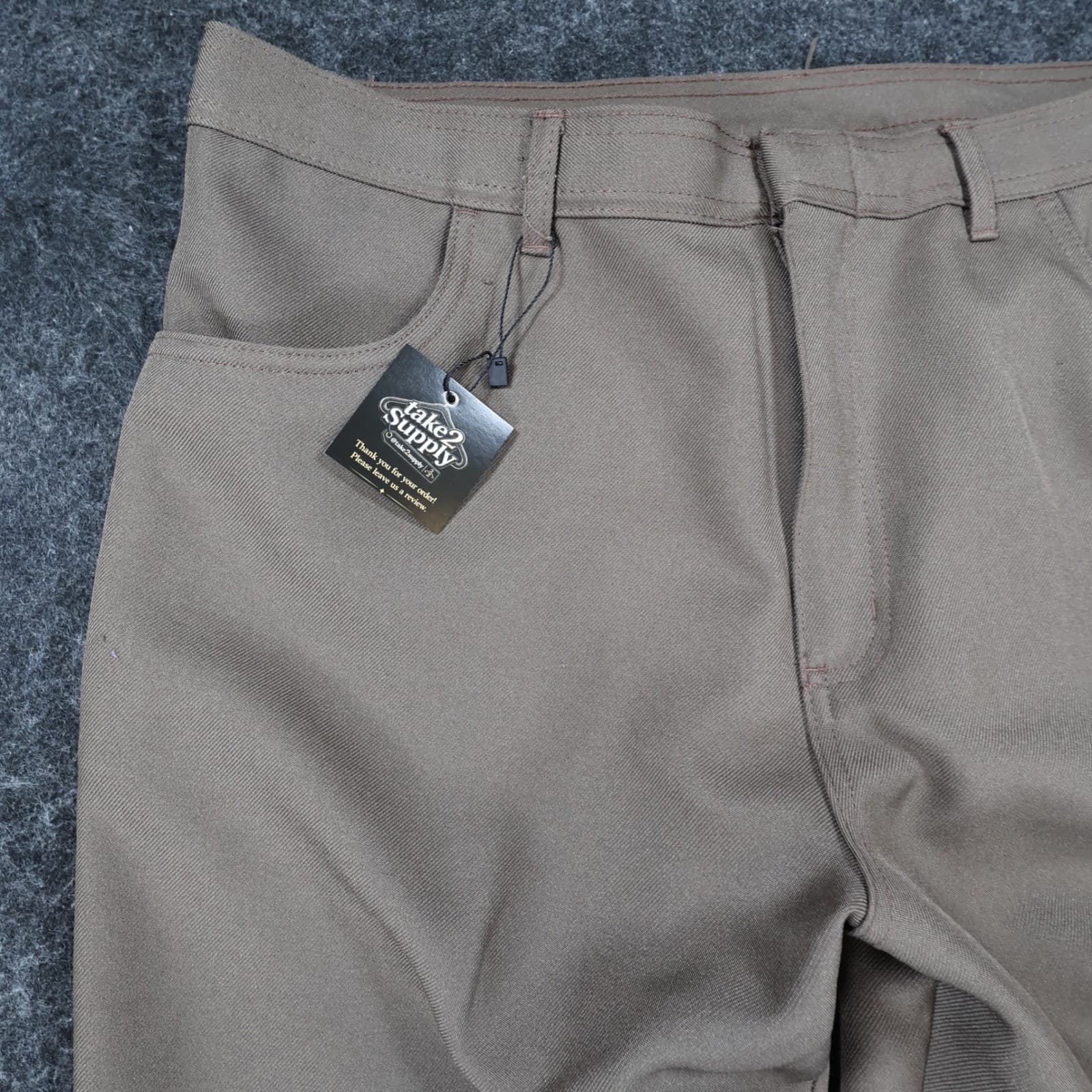 John Blair Dress Slacks Mens 38 Brown Polyester Regular Fit Classic Trousers - Thumbnail 10