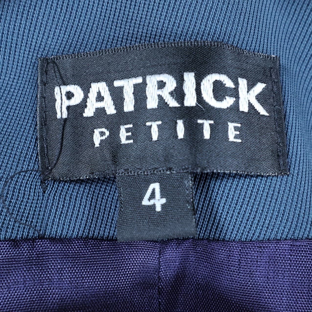 Patrick Petite Zip Up Jacket Womens 4 Blue Vintage Professional Career Minimal - Thumbnail 7