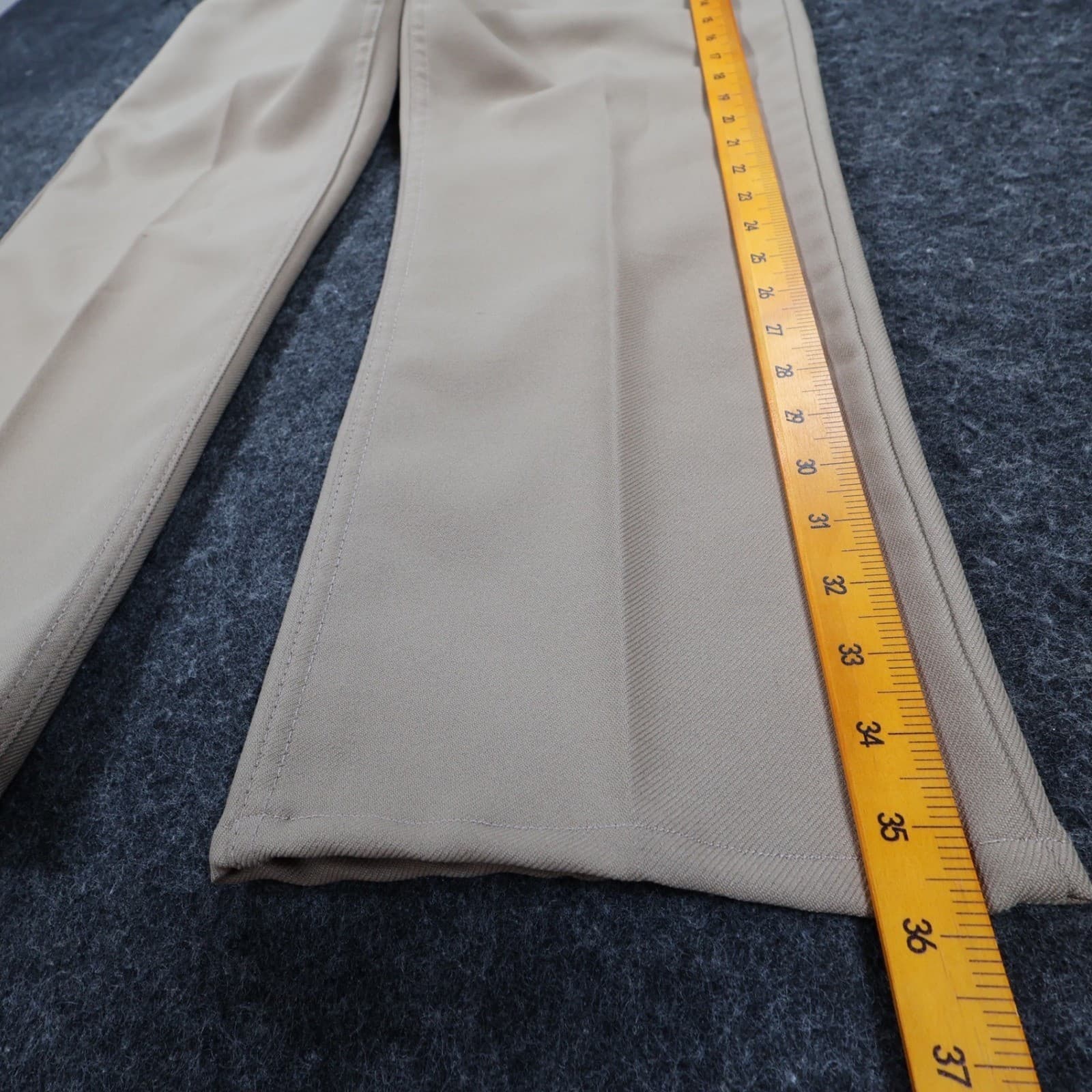 Wrangler Wrancher Dress Jeans Mens 35x32 Tan Polyester Western Made in USA 82TN - Thumbnail 3