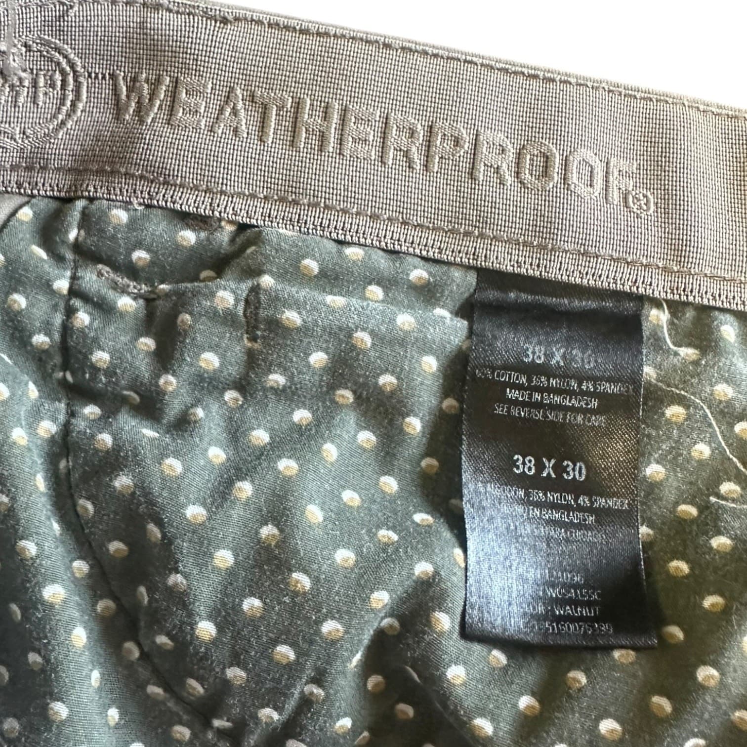 Weatherproof Men's Men's Chino Pants 38x30 Taupe Stretch Taupe Size 38 X 30 - Thumbnail 5