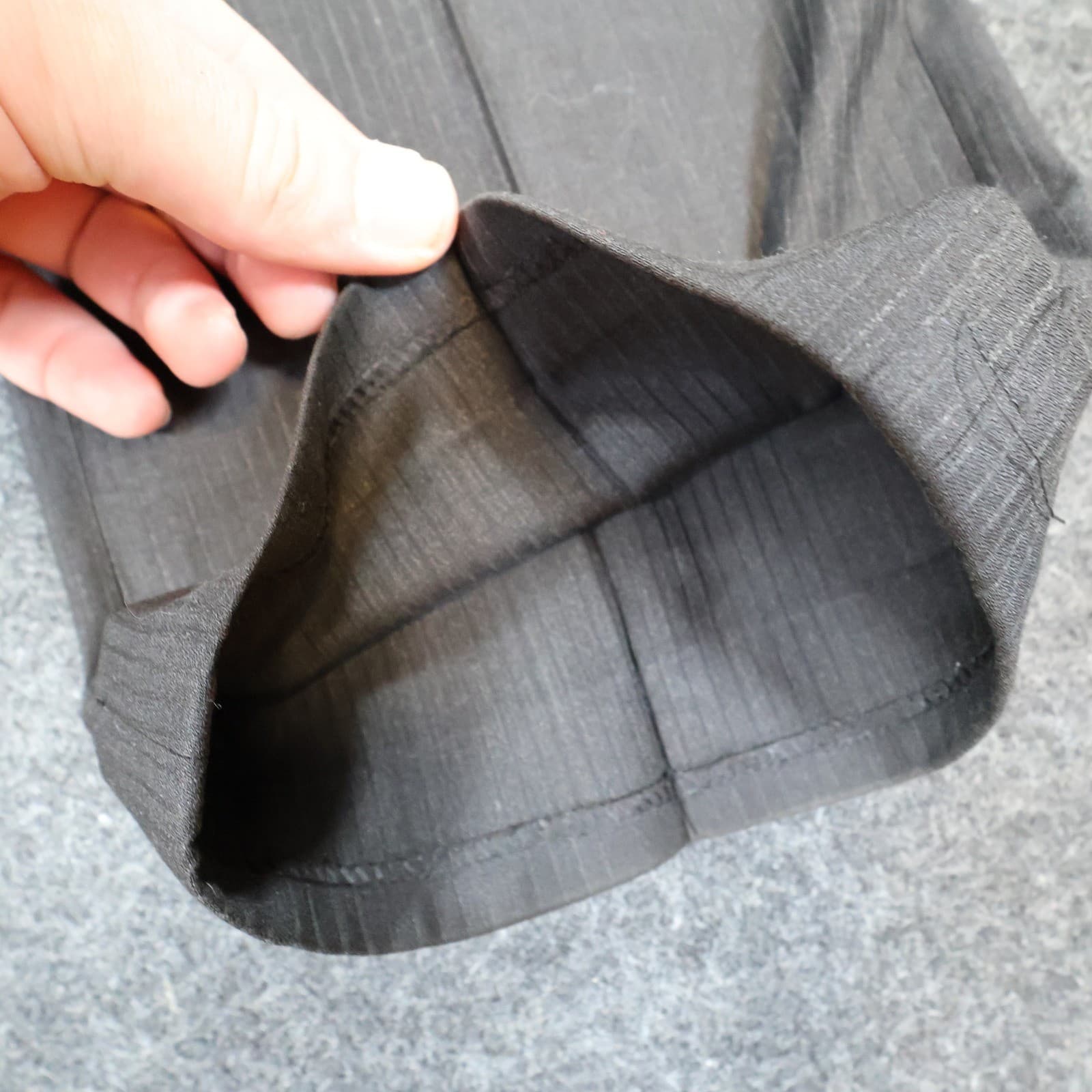 Tailor Đức Nhân Dress Pants Mens 34 Charcoal Super 180s Wool Cashmere Pleated - Thumbnail 14