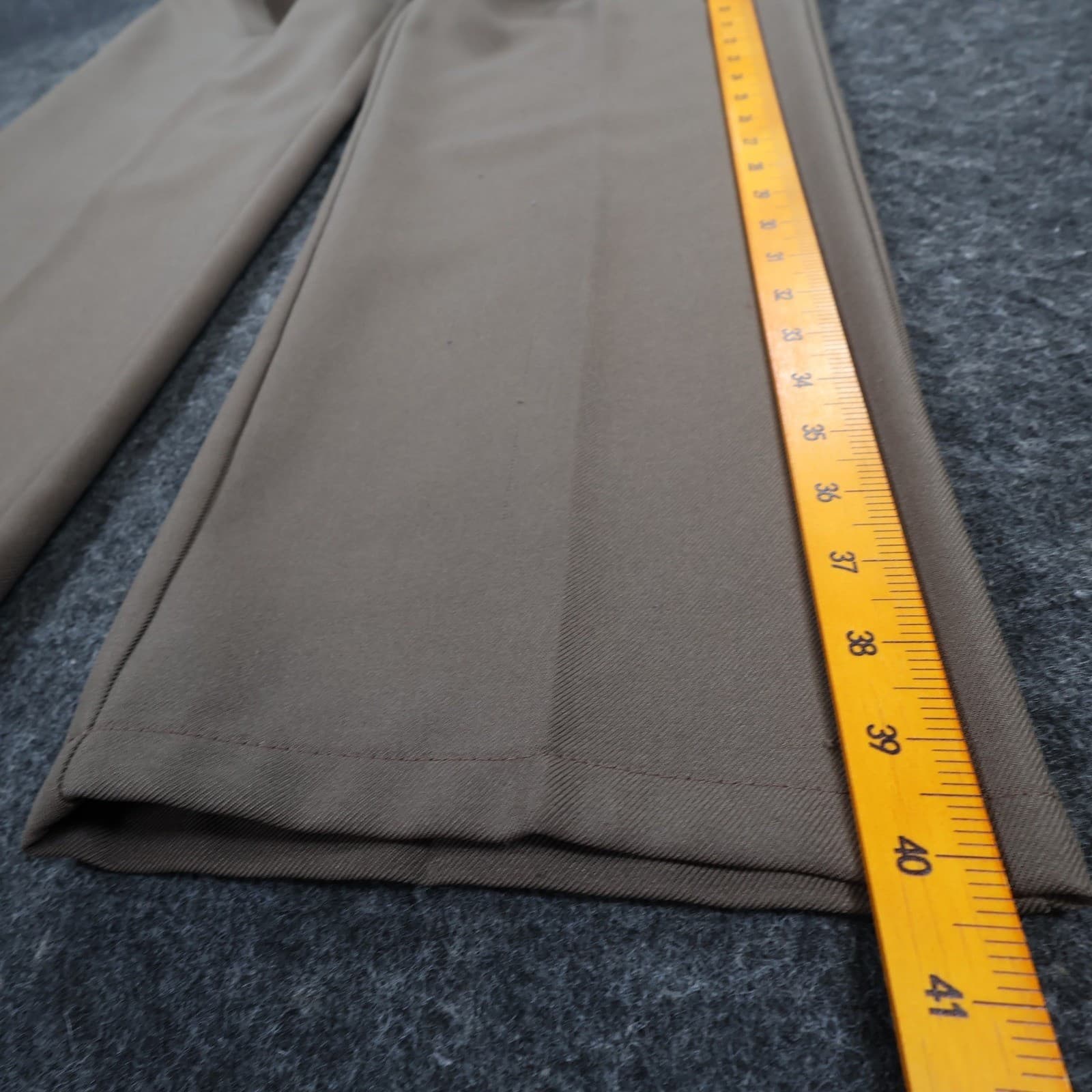 John Blair Dress Slacks Mens 38 Brown Polyester Regular Fit Classic Trousers - Thumbnail 3