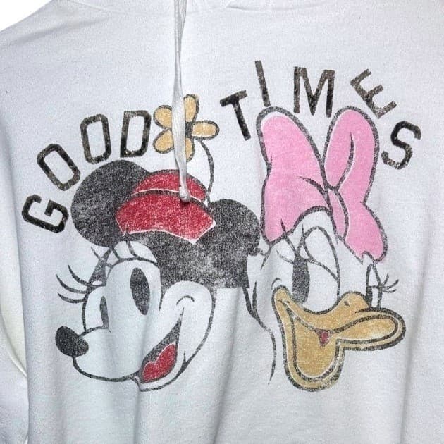 Vintage Disney Minnie Mouse Daisy Duck Good Times Graphic Hoodie Size Small - Thumbnail 4