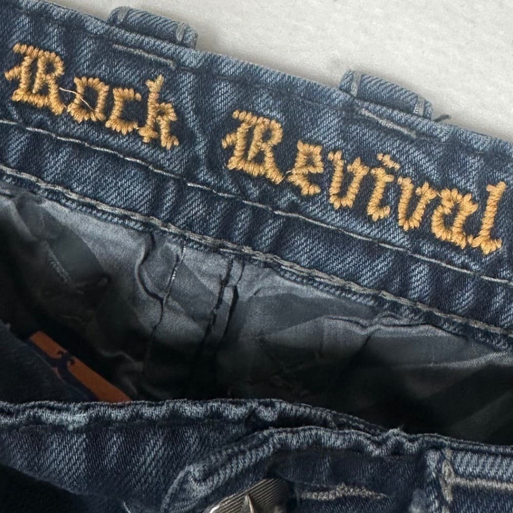 Rock Revival Womens Jeans Bootcut Embellished Rhinestone Denim Size 28 - Thumbnail 5