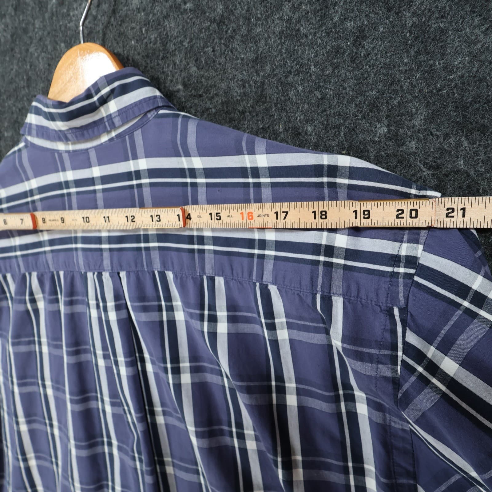 Route 66 Button Up Shirt Mens XL Blue Cotton Plaid Long Sleeve Casual - Thumbnail 6
