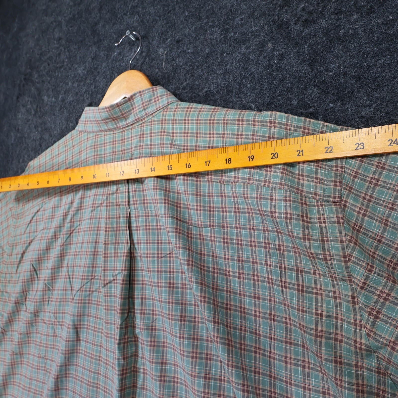 Ralph Lauren Button Down Shirt Mens 3XB Green Plaid Cotton Classic Fit Big Tall - Thumbnail 6