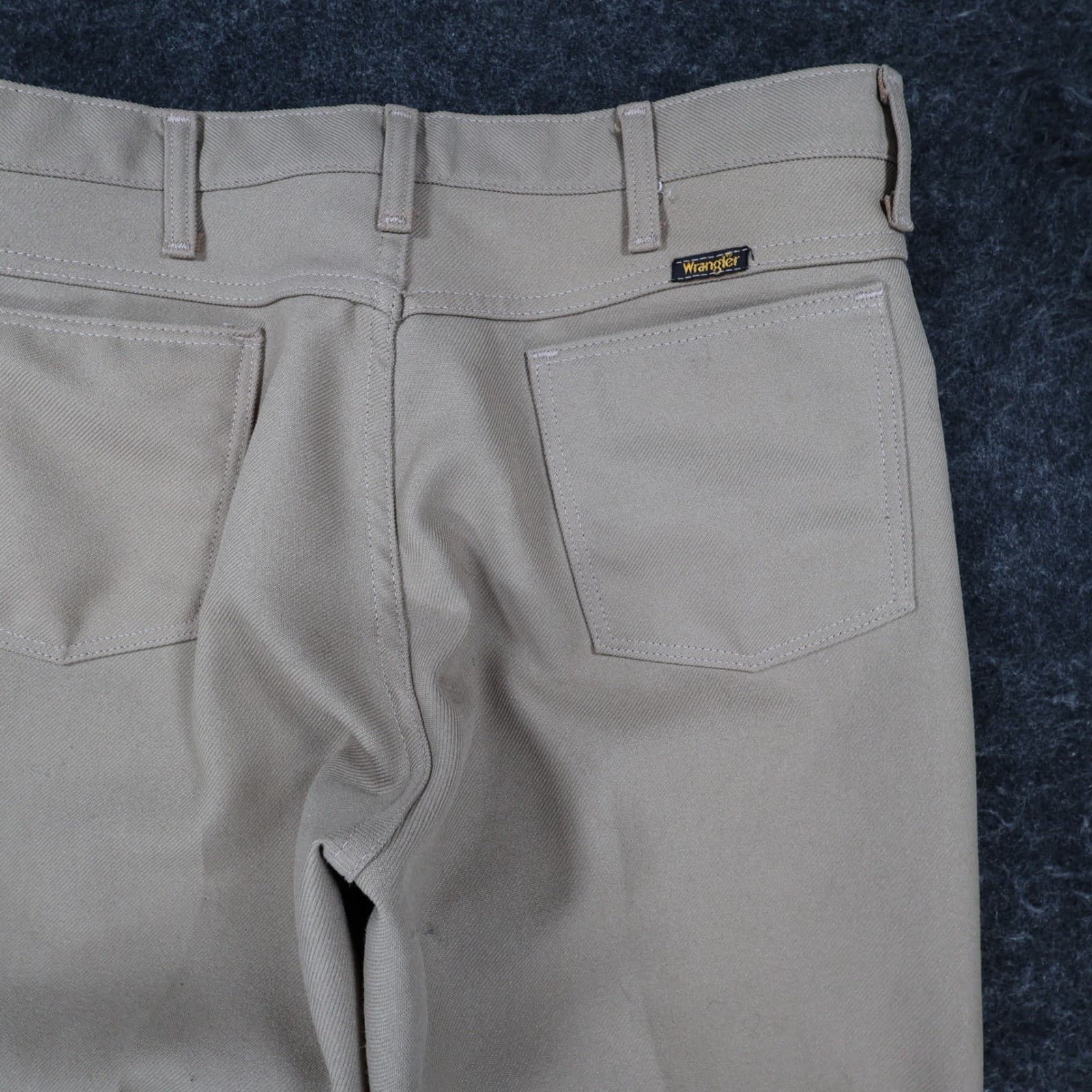 Wrangler Wrancher Dress Jeans Mens 35x32 Tan Polyester Western Made in USA 82TN - Thumbnail 11