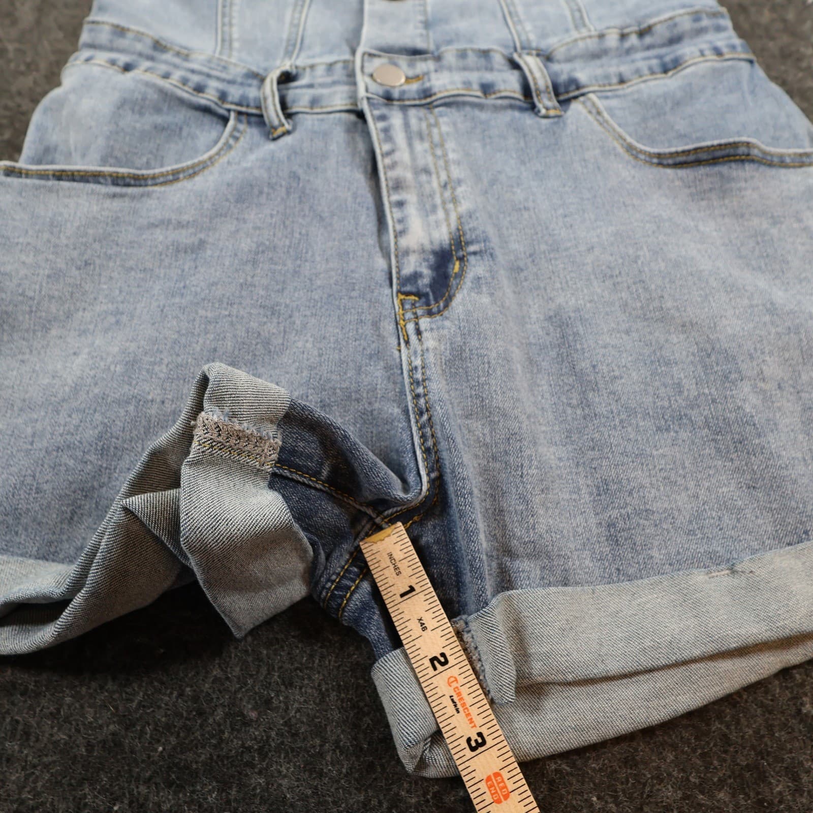 Jeans Romper Womens Small Light Blue Denim Cotton Blend Slim Fit Utility - Thumbnail 6