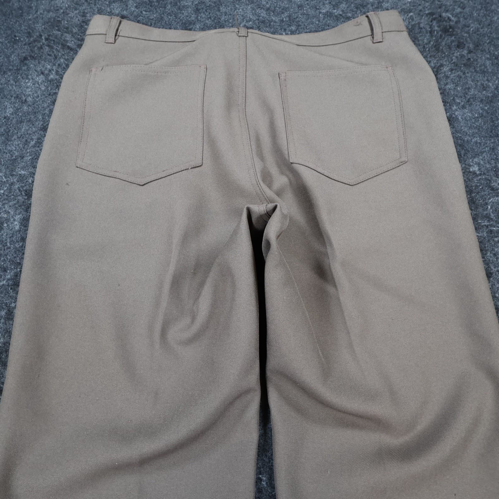 John Blair Dress Slacks Mens 38 Brown Polyester Regular Fit Classic Trousers - Thumbnail 9