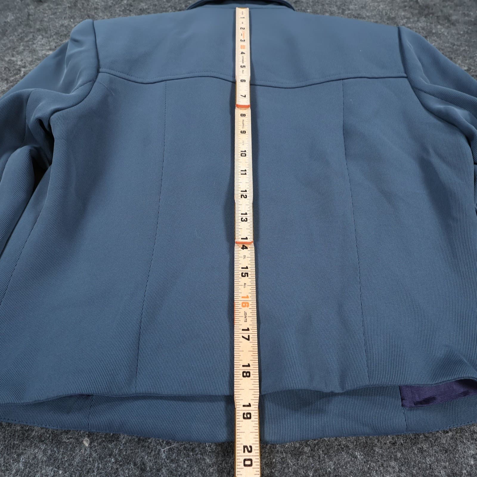 Patrick Petite Zip Up Jacket Womens 4 Blue Vintage Professional Career Minimal - Thumbnail 5