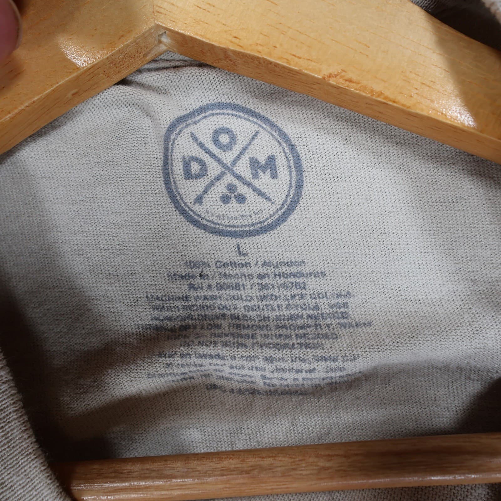 DOM T-Shirt Mens Large Beige Excellent Happiness Is A State Of Mind Graphic Tee - Thumbnail 7