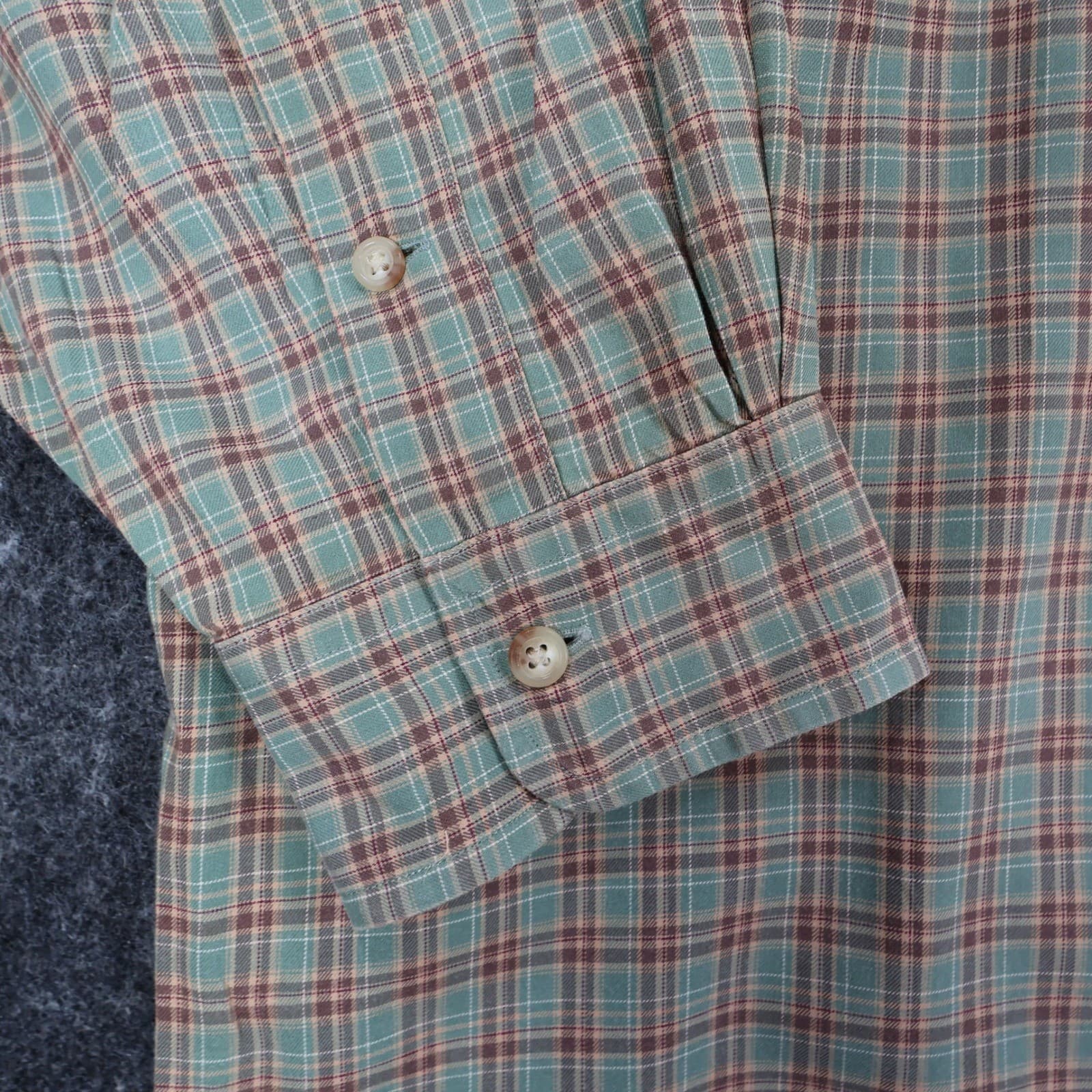 Ralph Lauren Button Down Shirt Mens 3XB Green Plaid Cotton Classic Fit Big Tall - Thumbnail 12