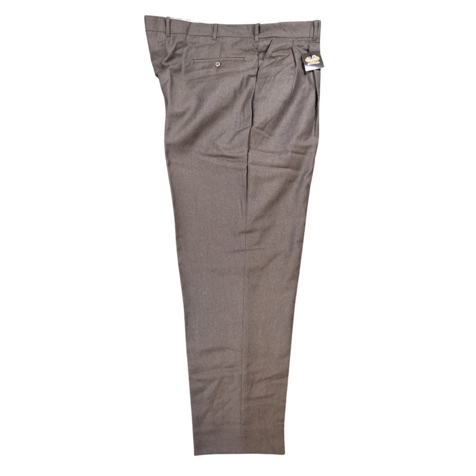 Context Trousers Mens 44 Brown Excellent Pleated Front Made in Canada - Thumbnail 4
