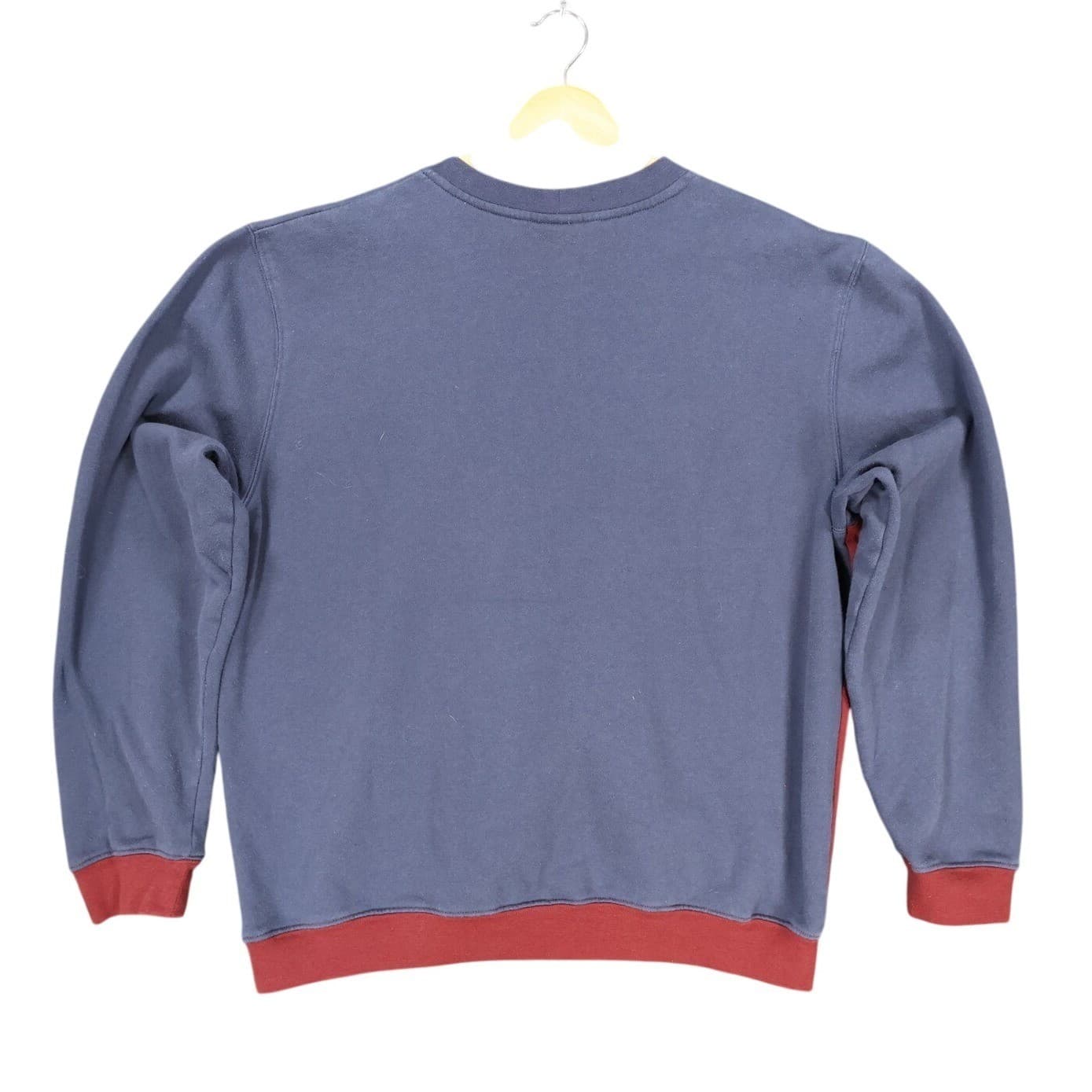 Scandia Woods Sweatshirt Mens L Blue Red Excellent Colorblock Crewneck - Thumbnail 2