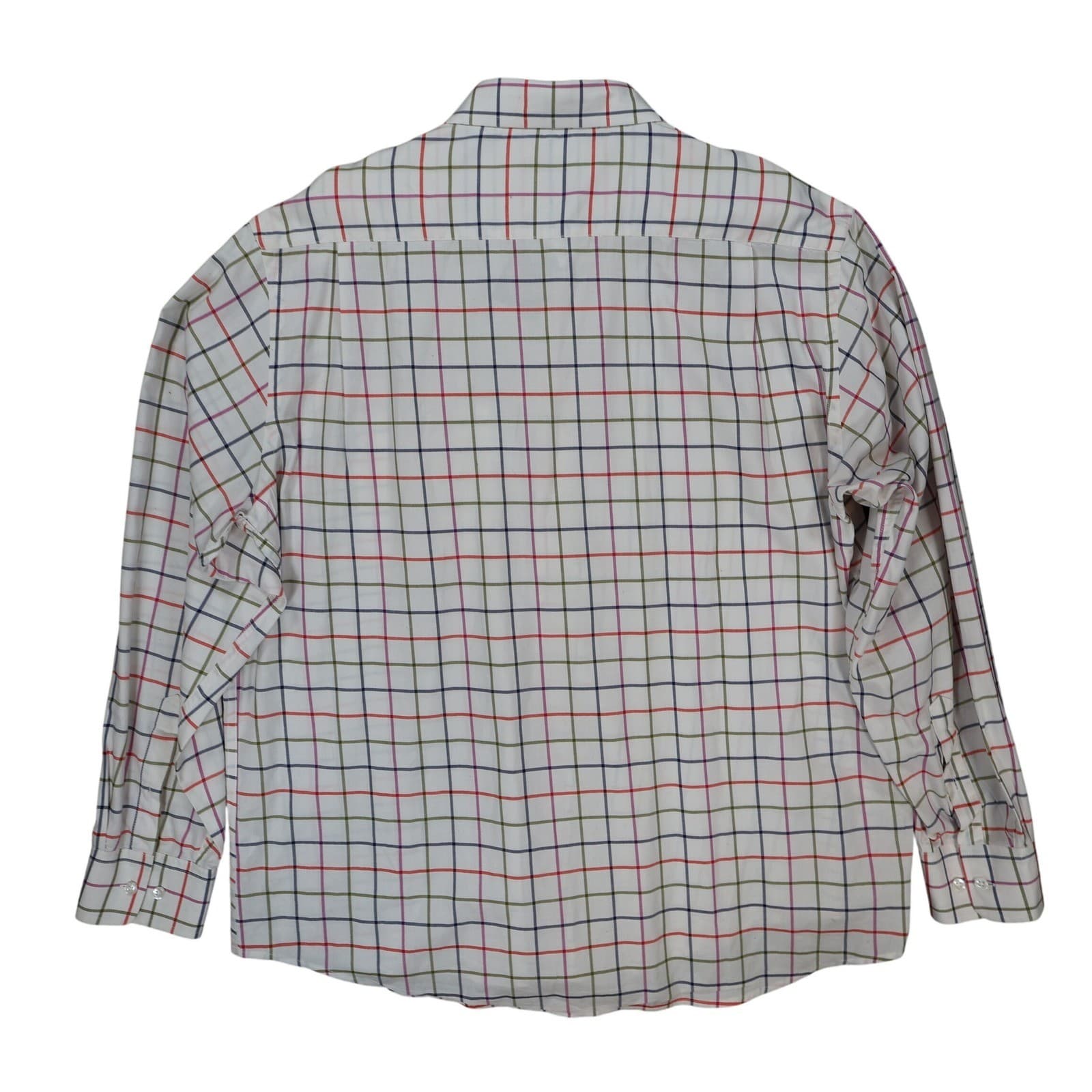 Southern Pines Button Down Mens XXL White Excellent Plaid Shirt - Thumbnail 2