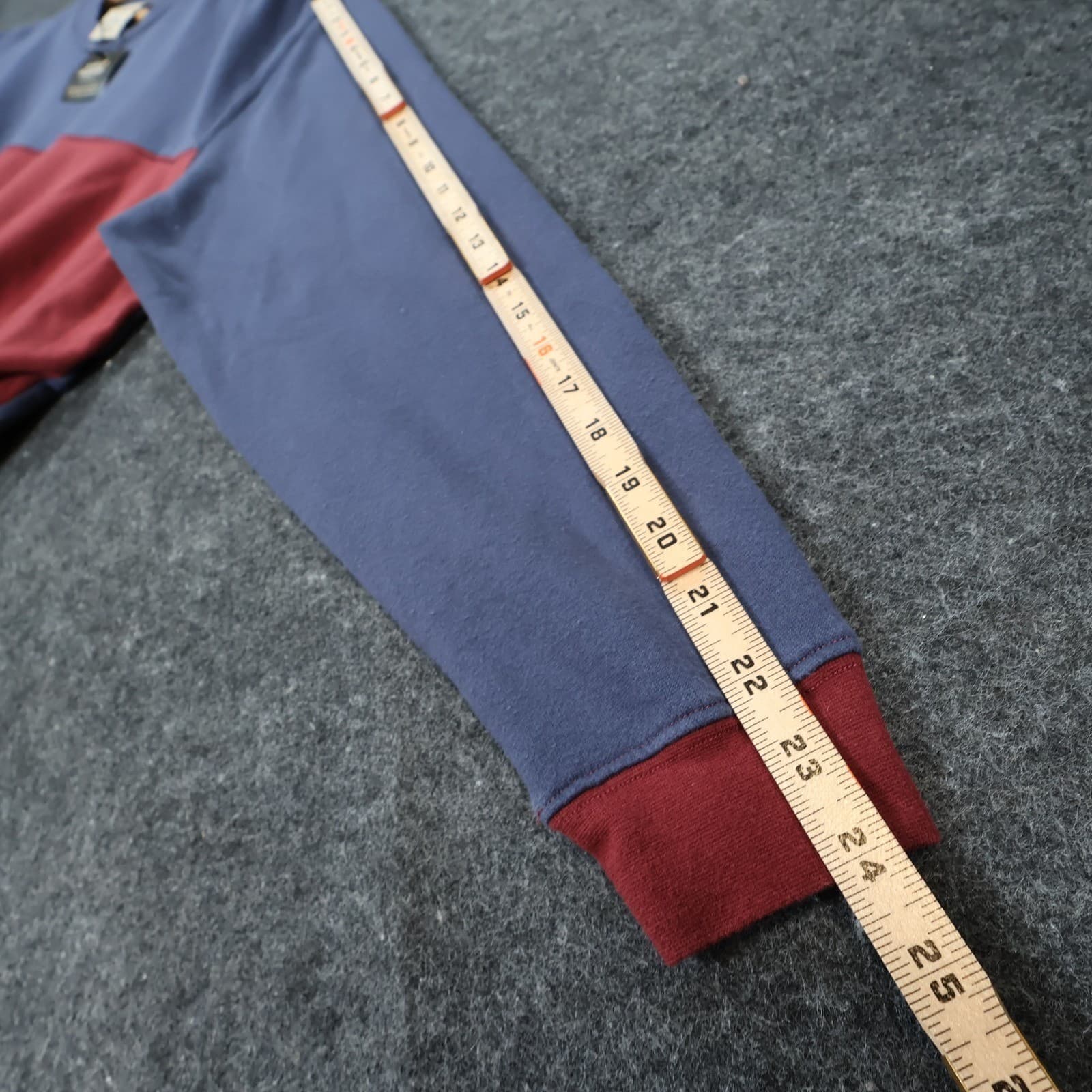 Scandia Woods Sweatshirt Mens L Blue Red Excellent Colorblock Crewneck - Thumbnail 4