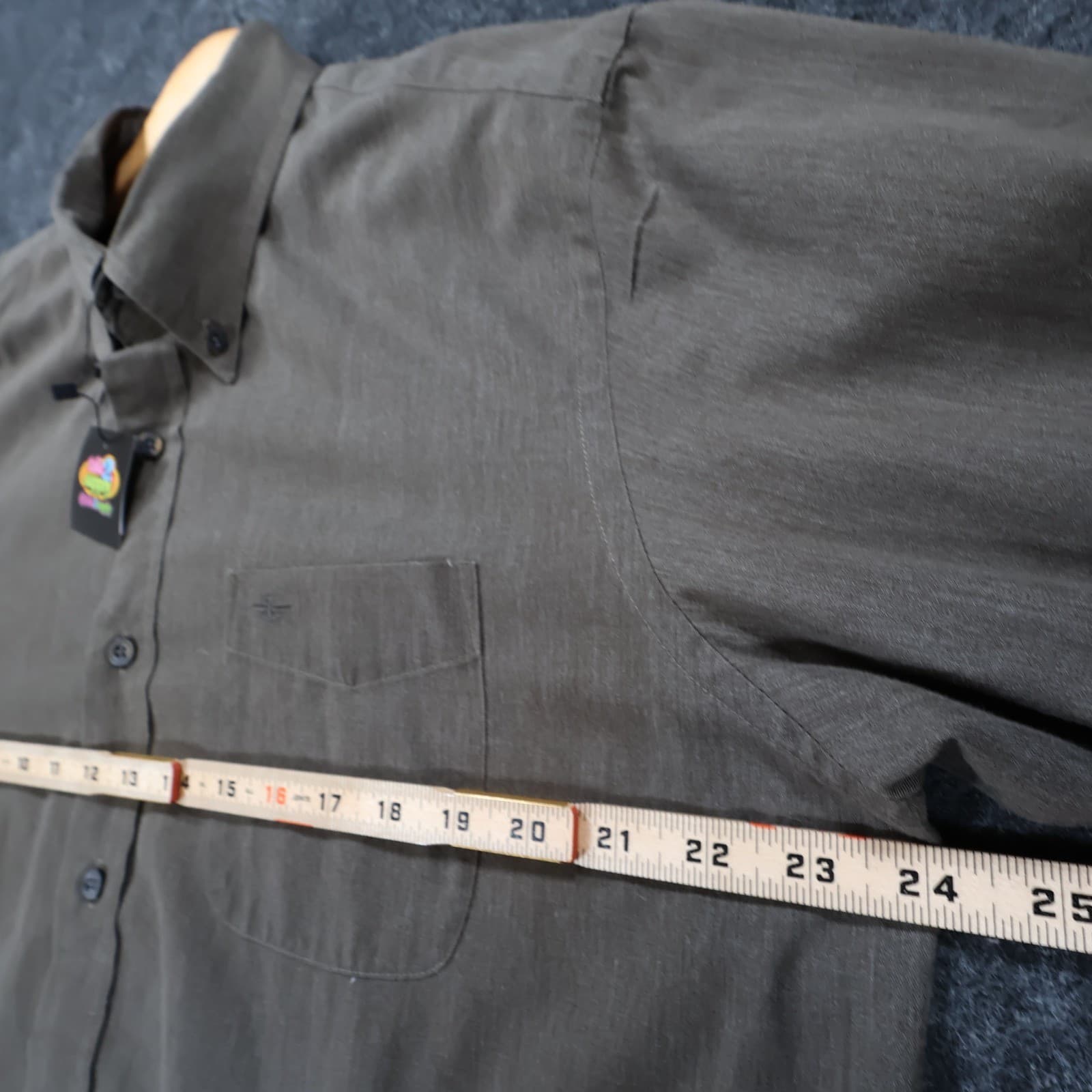 Dockers Button Down Mens LT Brown Excellent Stain Defender Long Sleeve - Thumbnail 3