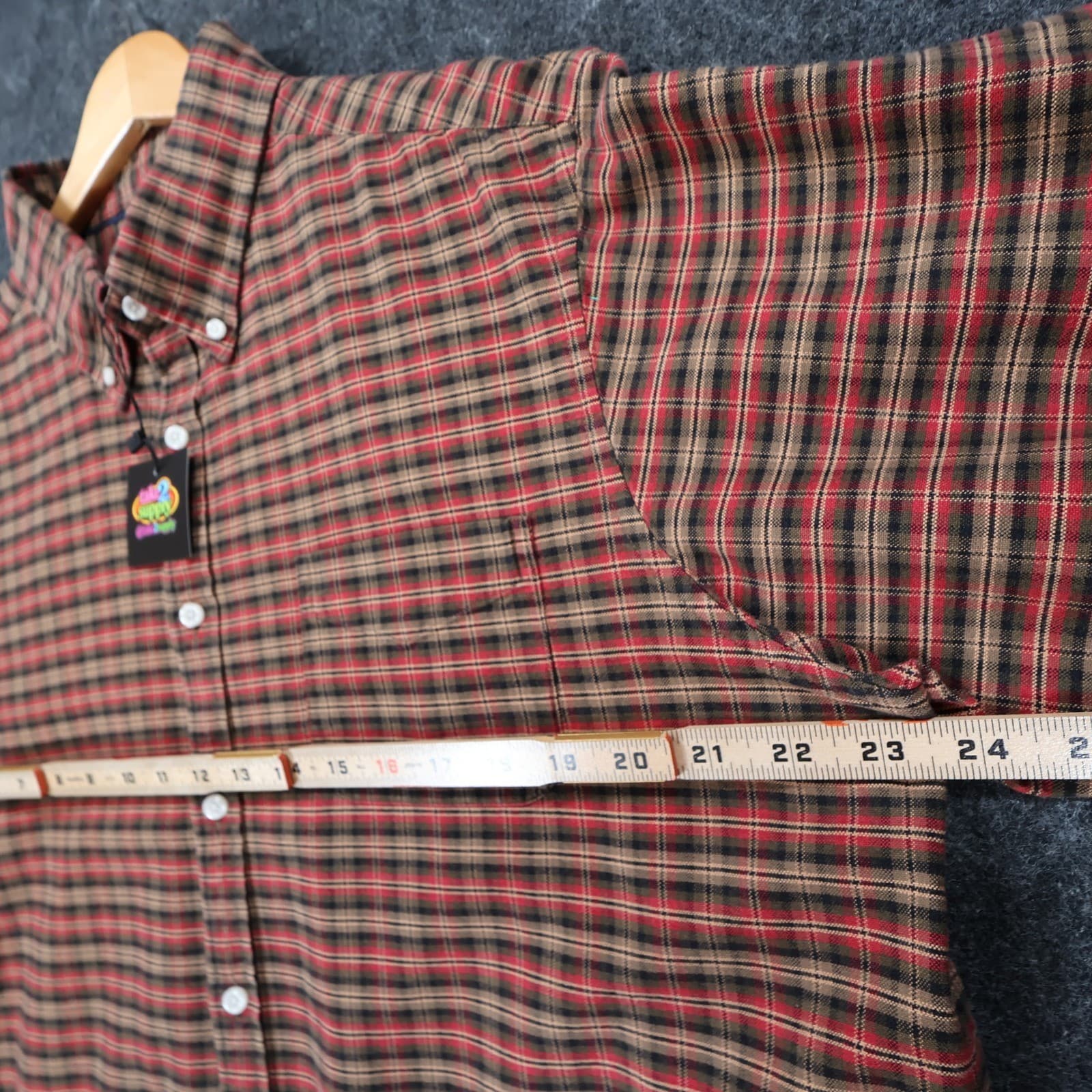 Cremieux Button Down Shirt Mens Large Red Plaid Excellent Plaid Pattern - Thumbnail 3