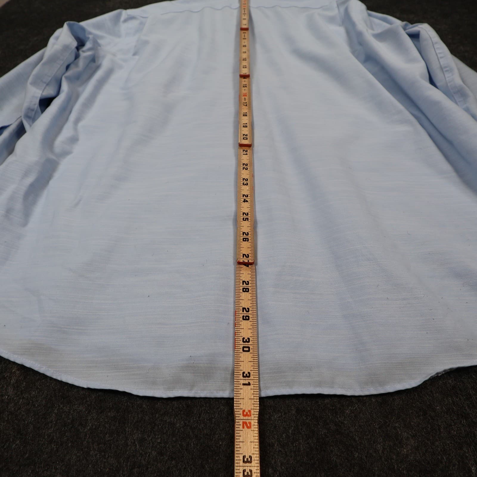 Joseph Abboud Dress Shirt Mens 16.5 32/33 Light Blue Excellent Long Sleeve - Thumbnail 5
