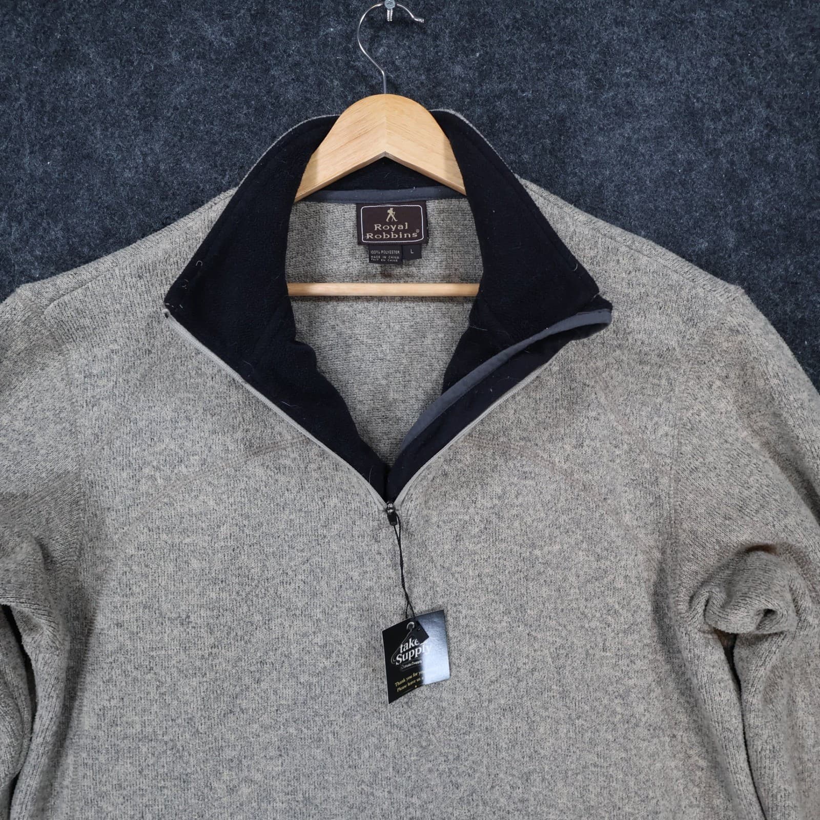 Royal Robbins Quarter Zip Pullover Mens Large Gray Excellent Outdoor Sweater - Thumbnail 8