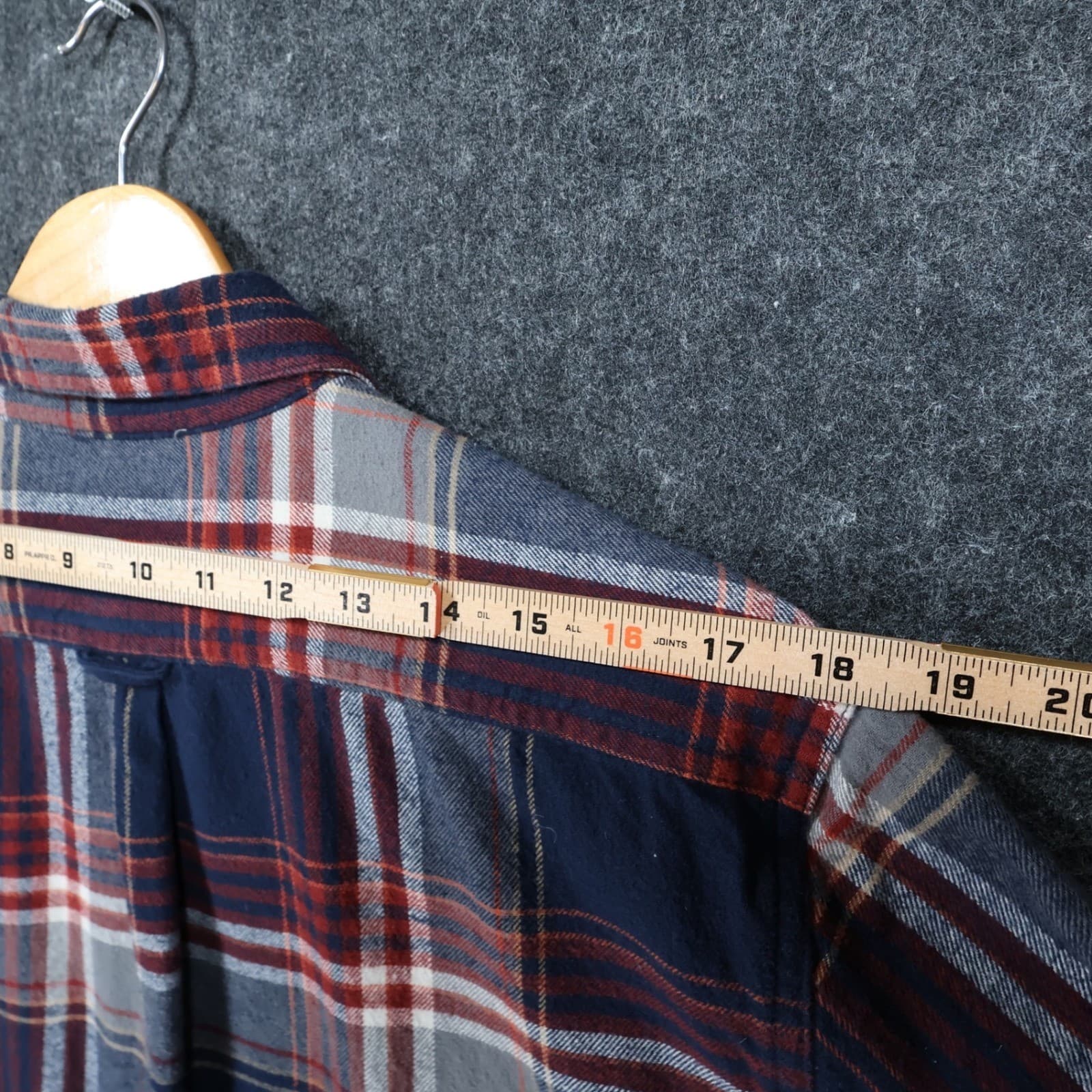 Eddie Bauer Flannel Shirt Mens L Blue Red Excellent Plaid Cotton Long Sleeve - Thumbnail 6
