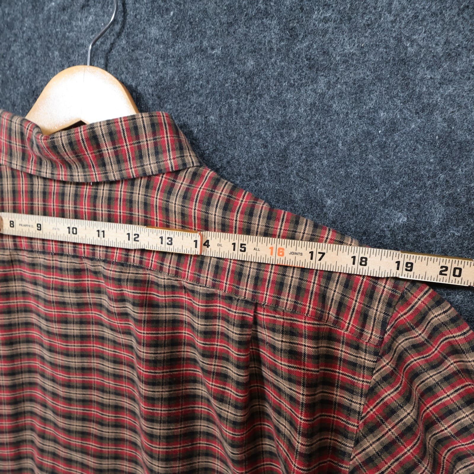Cremieux Button Down Shirt Mens Large Red Plaid Excellent Plaid Pattern - Thumbnail 6