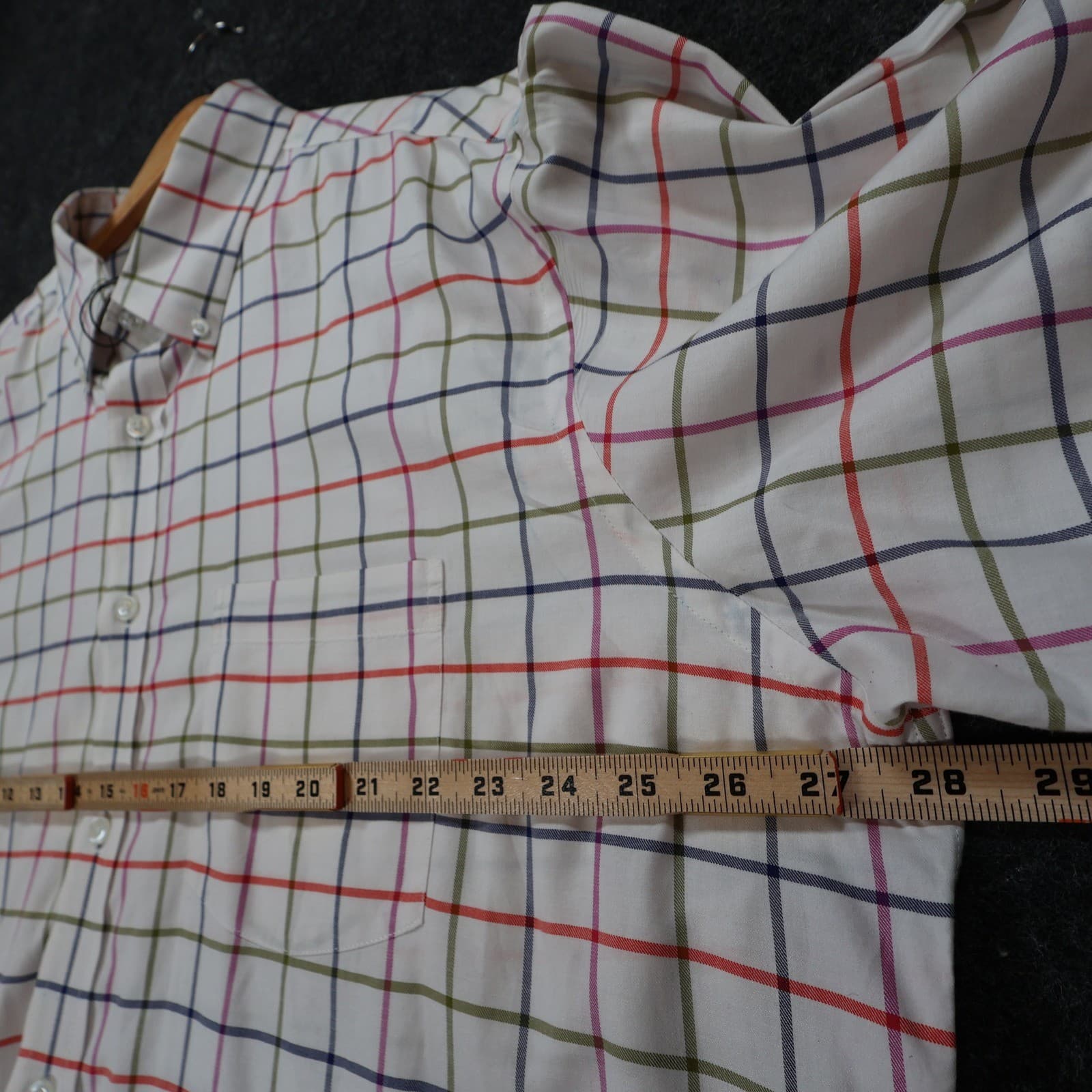 Southern Pines Button Down Mens XXL White Excellent Plaid Shirt - Thumbnail 3