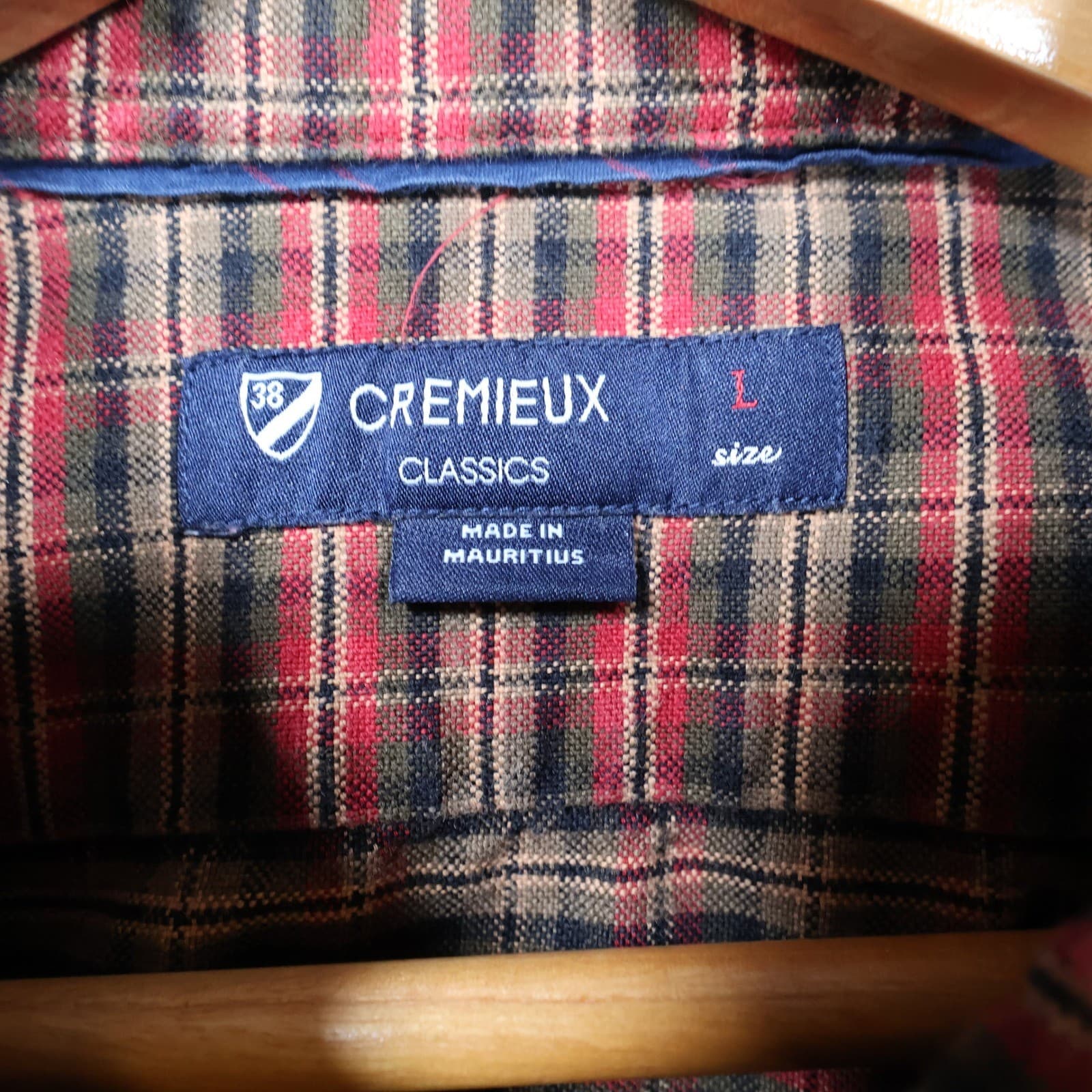 Cremieux Button Down Shirt Mens Large Red Plaid Excellent Plaid Pattern - Thumbnail 7