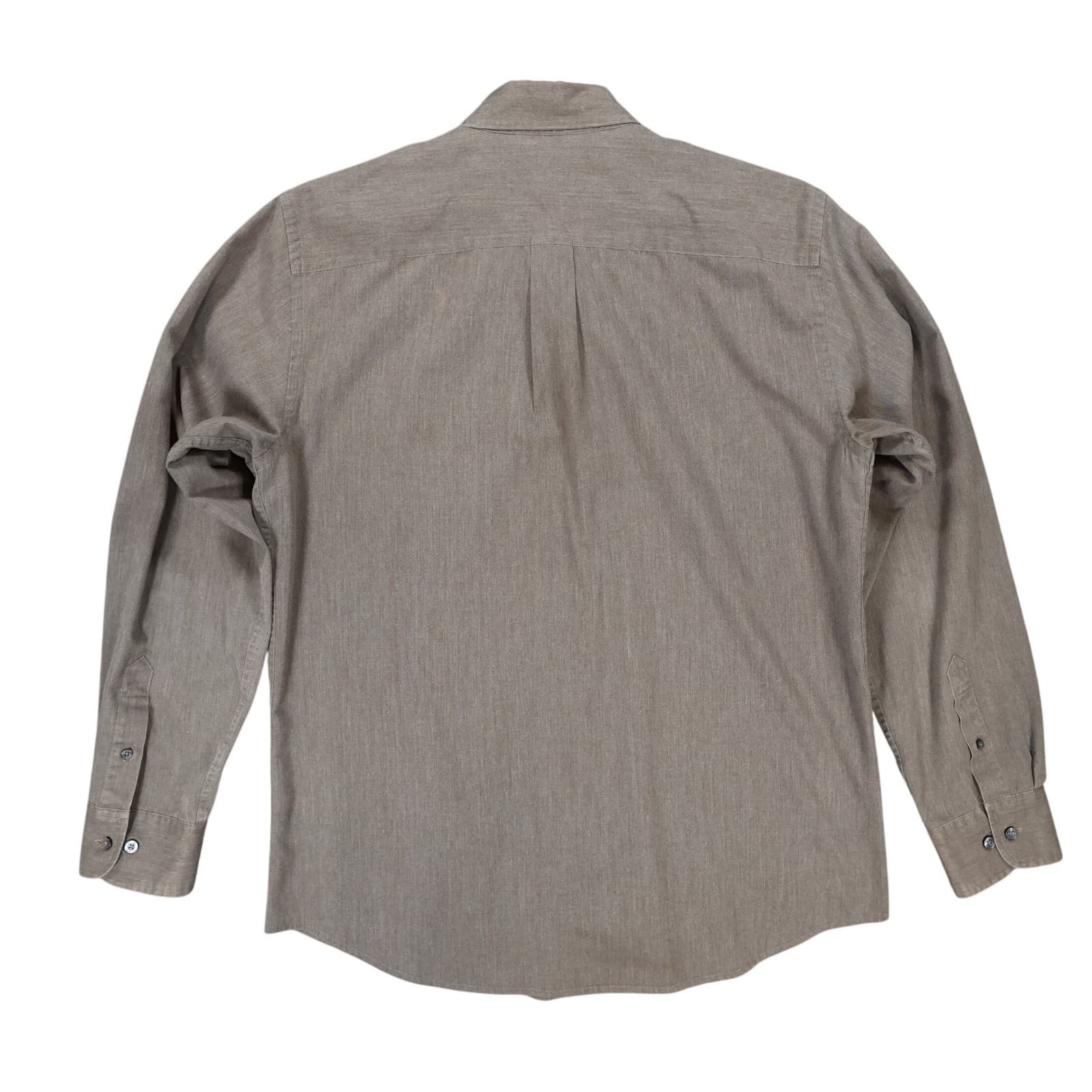 Dockers Button Down Mens LT Brown Excellent Stain Defender Long Sleeve - Thumbnail 2