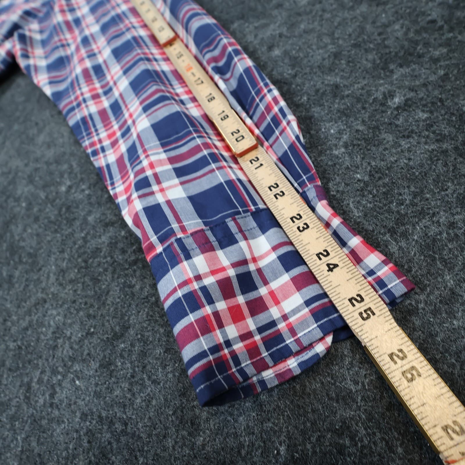 Maine New England Shirt Mens Small Blue Red Excellent Plaid Button Down - Thumbnail 4