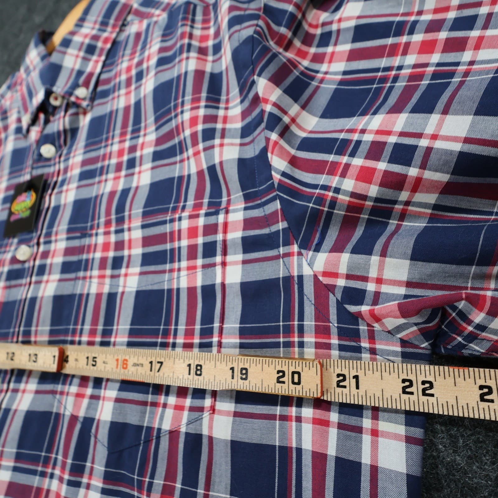 Maine New England Shirt Mens Small Blue Red Excellent Plaid Button Down - Thumbnail 3