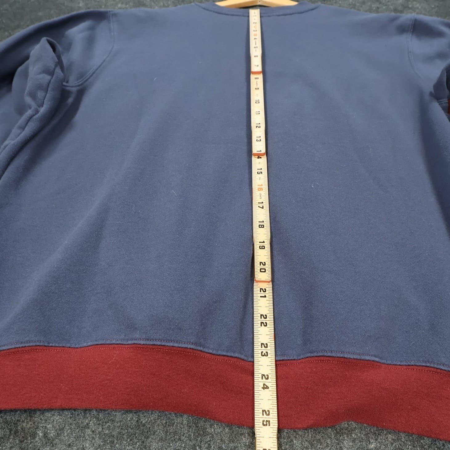 Scandia Woods Sweatshirt Mens L Blue Red Excellent Colorblock Crewneck - Thumbnail 5