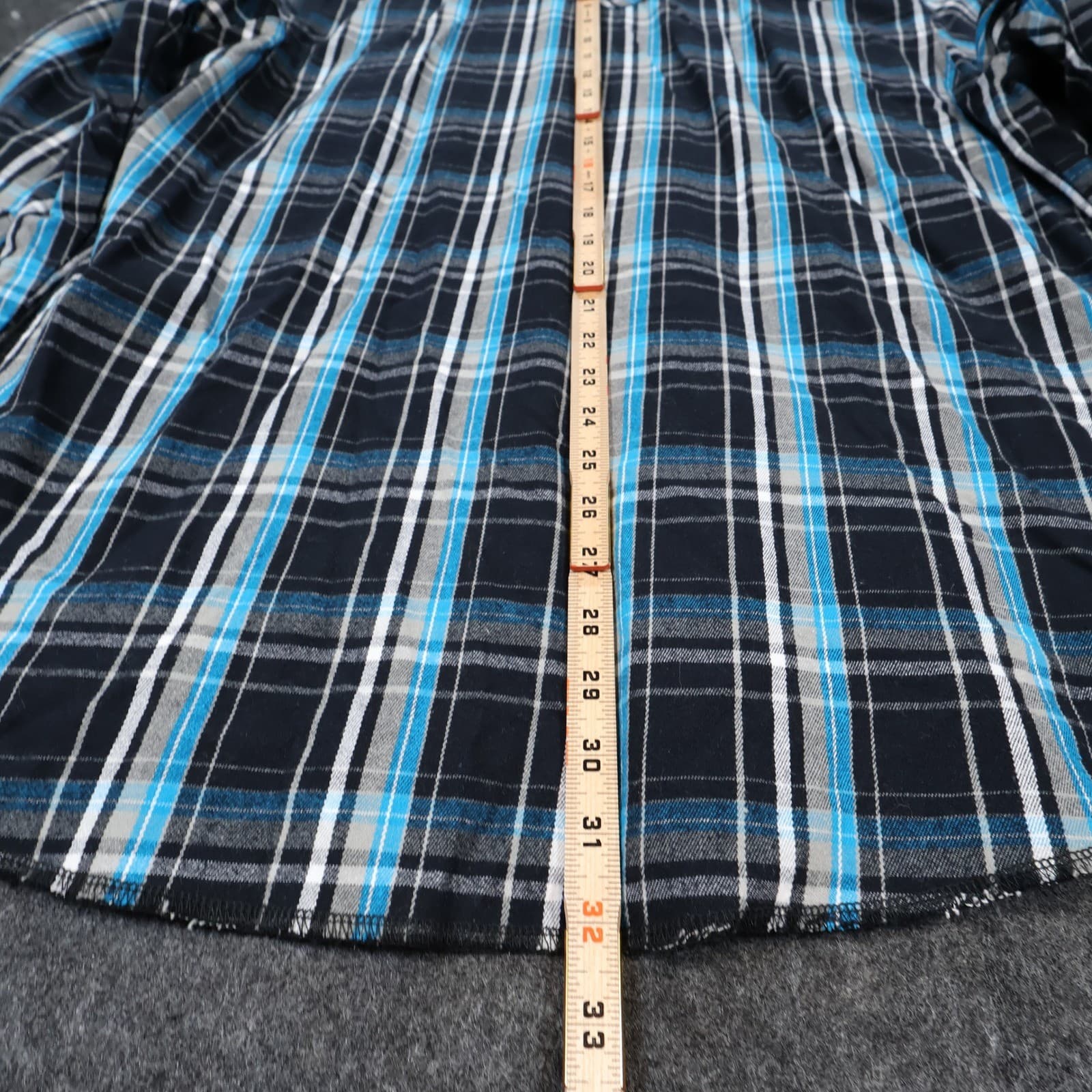 Wrangler Western Shirt Mens XL Blue Excellent Advanced Comfort Plaid - Thumbnail 5