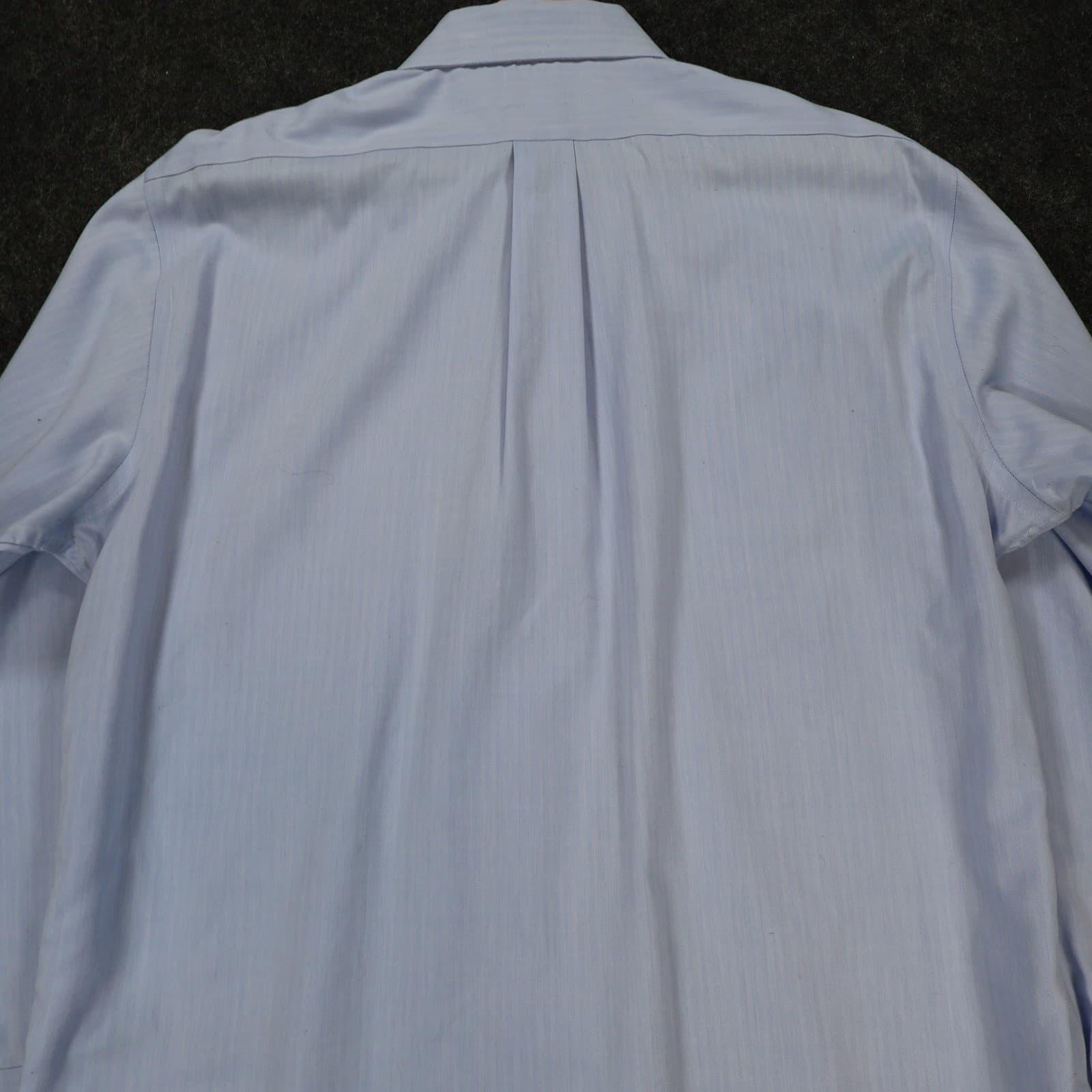 Chaps Button Up Mens 17 32/33 Blue Excellent Herringbone Non-Iron Long Sleeve - Thumbnail 10