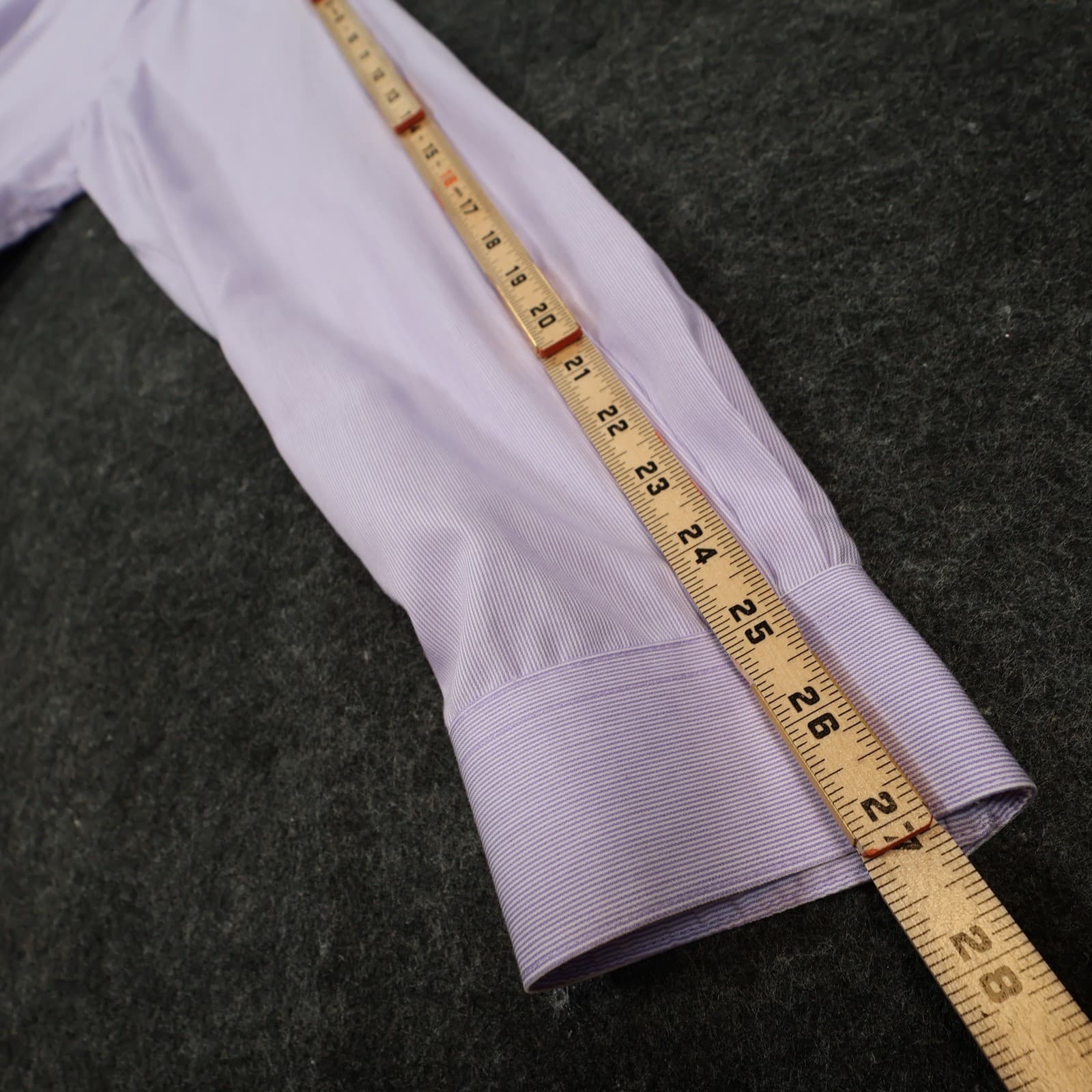 Kenneth Cole Reaction Button Down Mens XL Purple Excellent Slim Fit Non Iron - Thumbnail 4