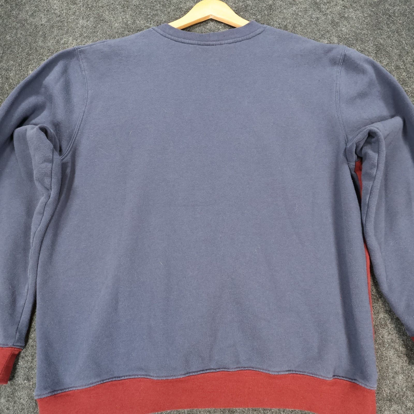 Scandia Woods Sweatshirt Mens L Blue Red Excellent Colorblock Crewneck - Thumbnail 9