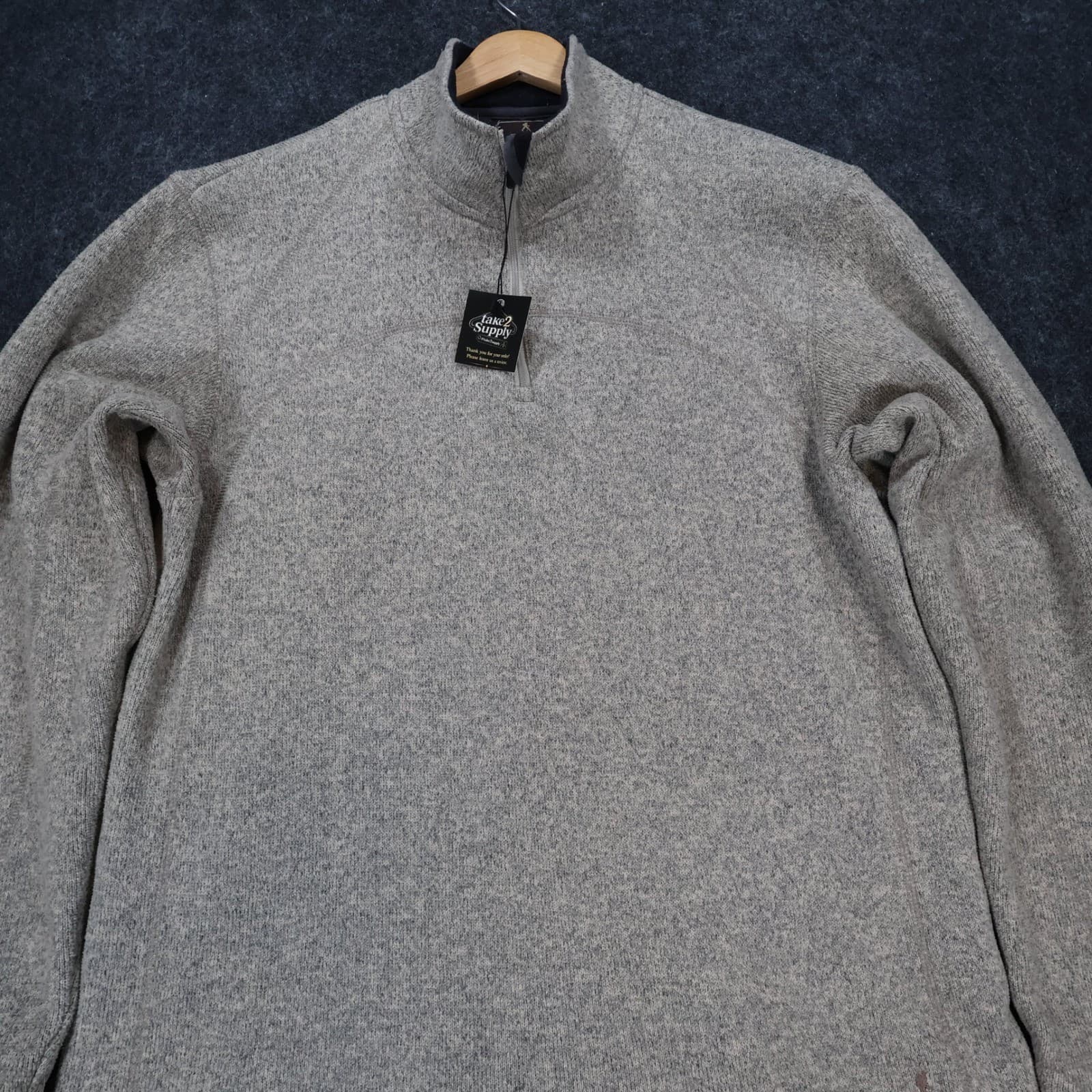 Royal Robbins Quarter Zip Pullover Mens Large Gray Excellent Outdoor Sweater - Thumbnail 9