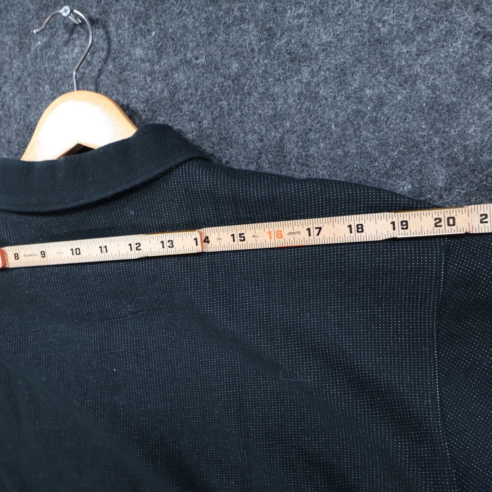 Perry Ellis Polo Mens XL Black Excellent Textured Micro-Dot Short Sleeve - Thumbnail 6