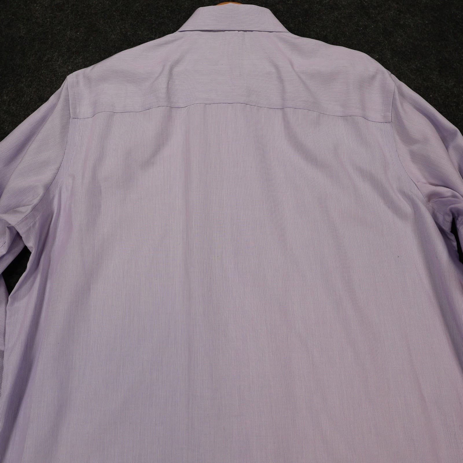 Kenneth Cole Reaction Button Down Mens XL Purple Excellent Slim Fit Non Iron - Thumbnail 9