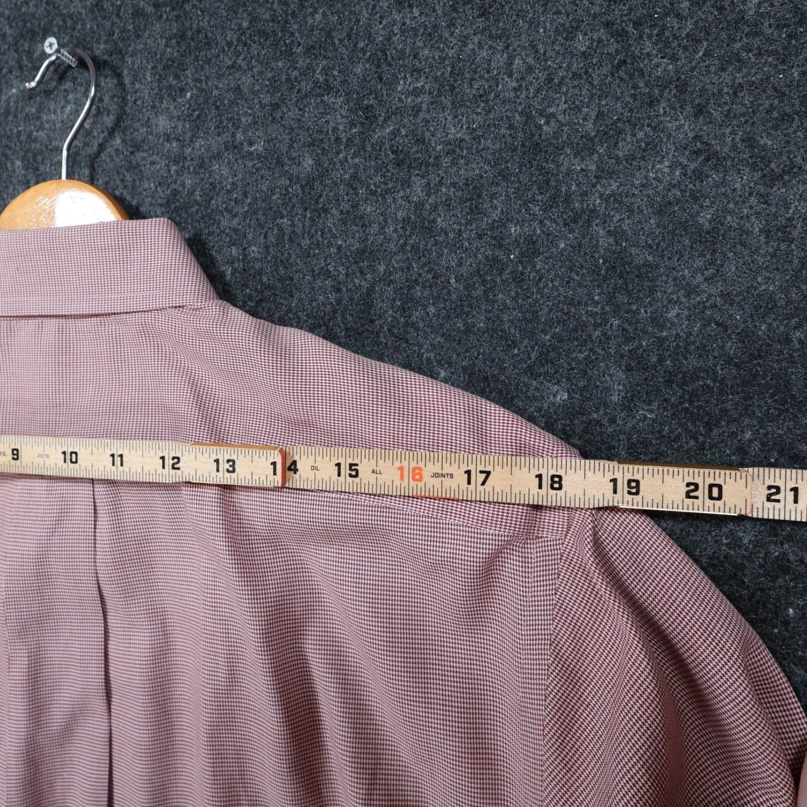 Daniel Cremieux Button Down Mens L Red Excellent Slim Fit Micro Houndstooth - Thumbnail 6