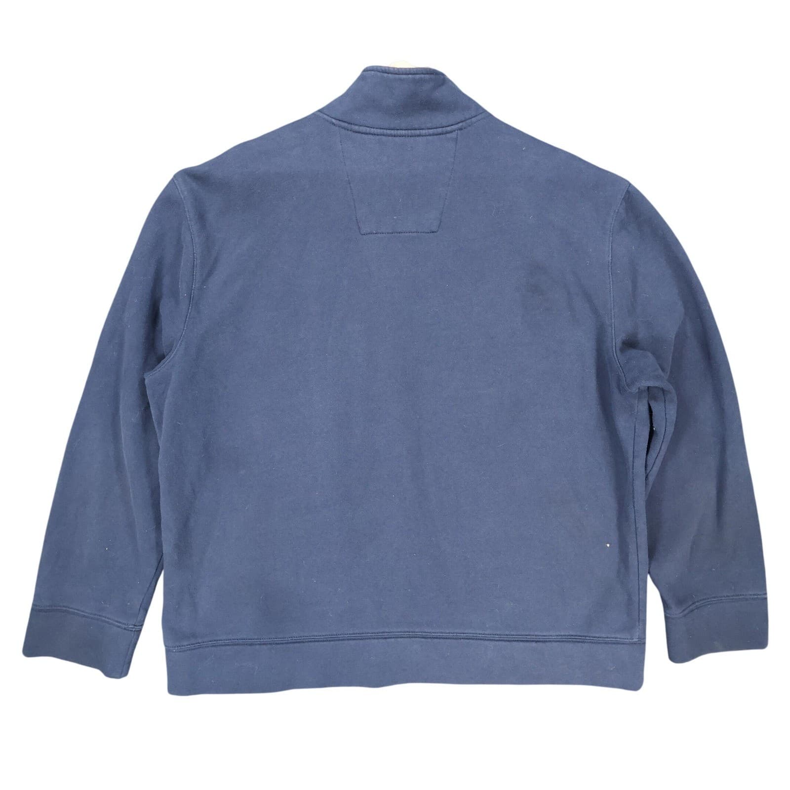 Nautica Quarter Zip Pullover Mens XL Blue Excellent Mock Neck - Thumbnail 2