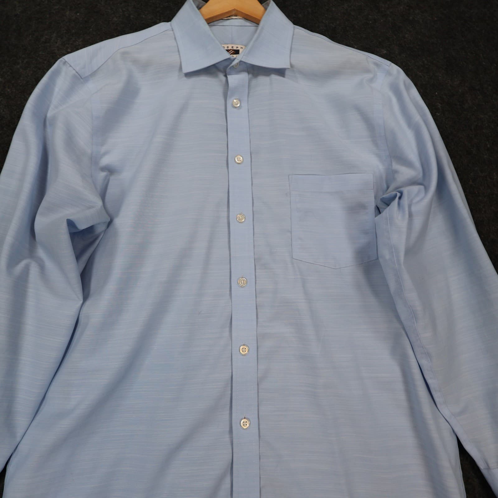 Joseph Abboud Dress Shirt Mens 16.5 32/33 Light Blue Excellent Long Sleeve - Thumbnail 8