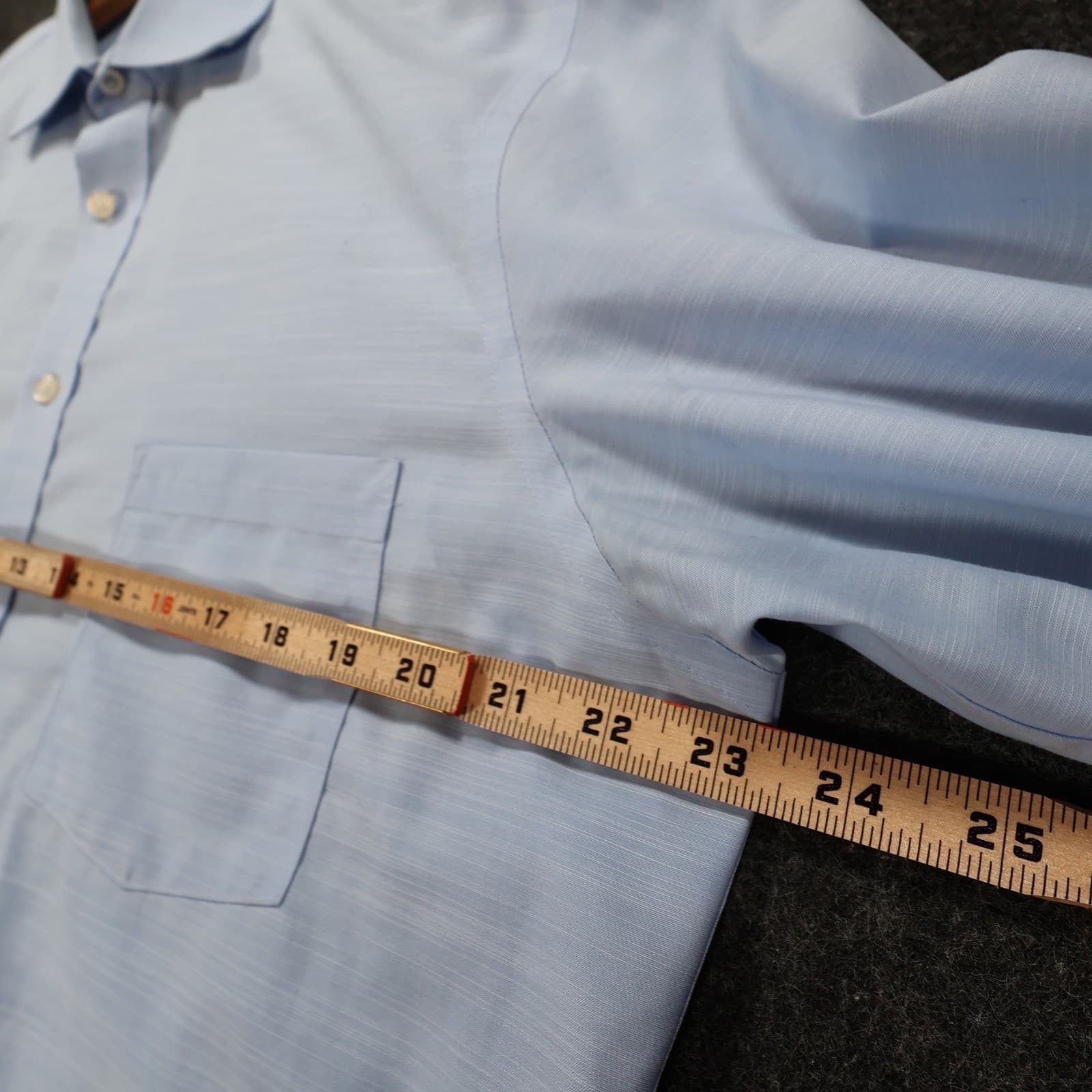 Joseph Abboud Dress Shirt Mens 16.5 32/33 Light Blue Excellent Long Sleeve - Thumbnail 3