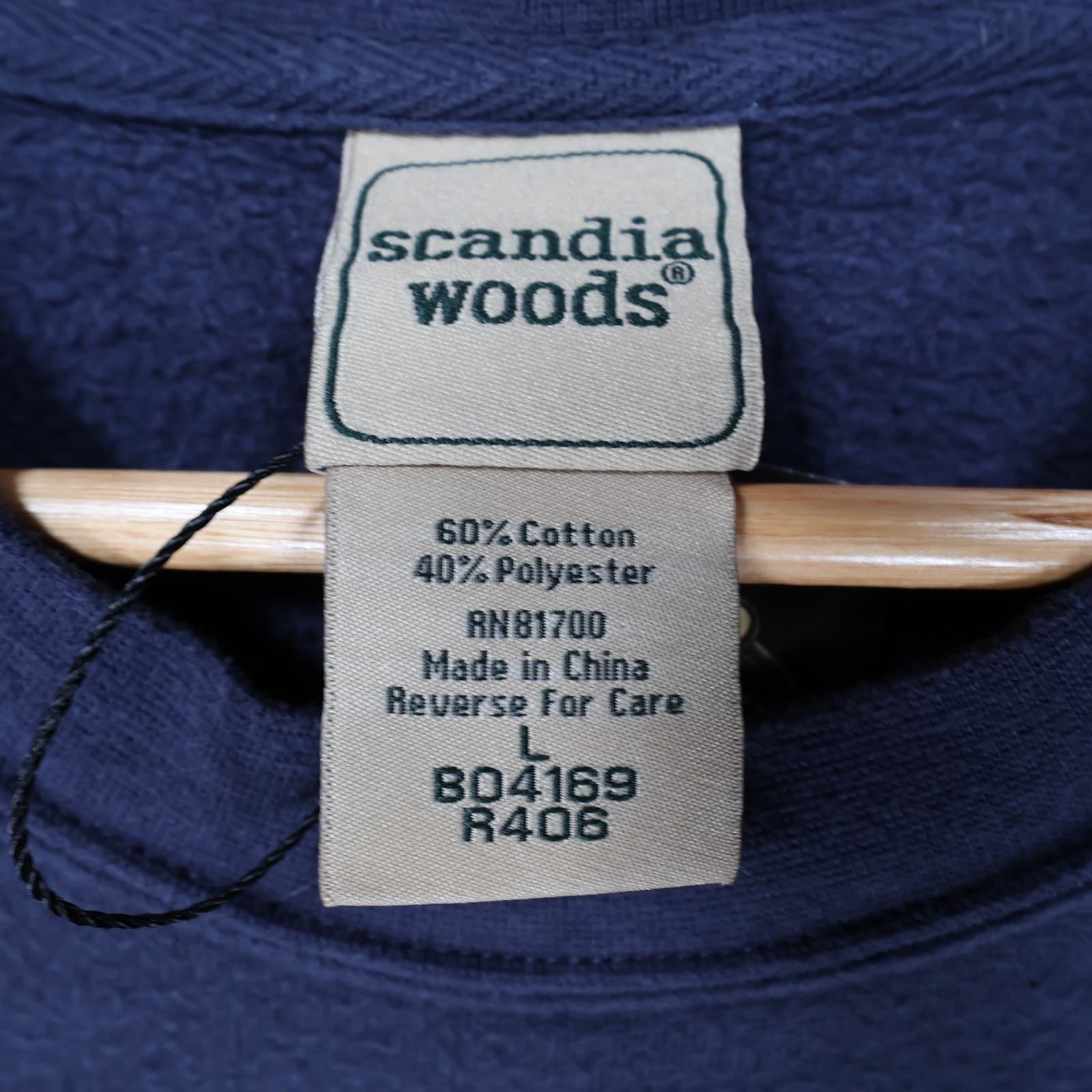 Scandia Woods Sweatshirt Mens L Blue Red Excellent Colorblock Crewneck - Thumbnail 7