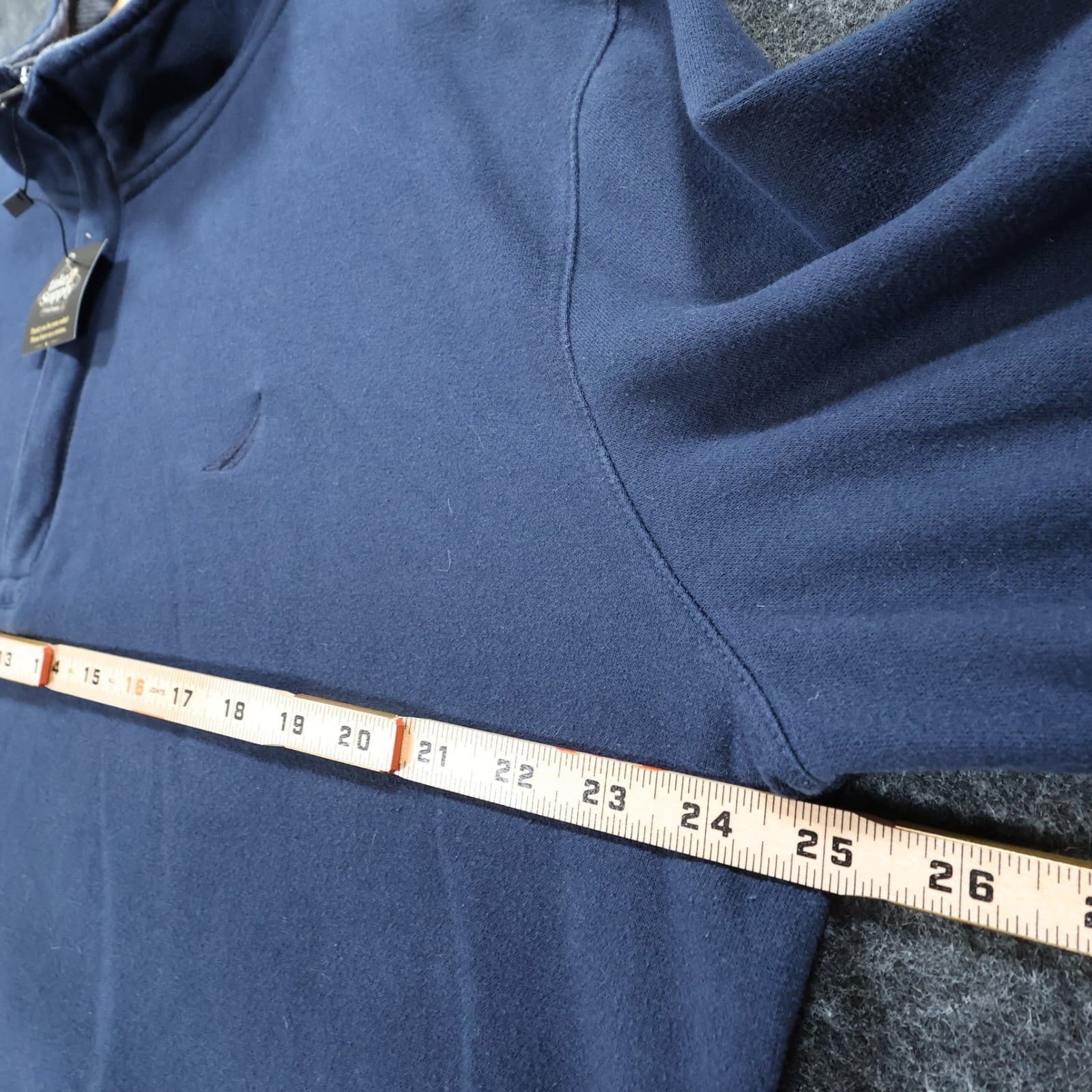 Nautica Quarter Zip Pullover Mens XL Blue Excellent Mock Neck - Thumbnail 3