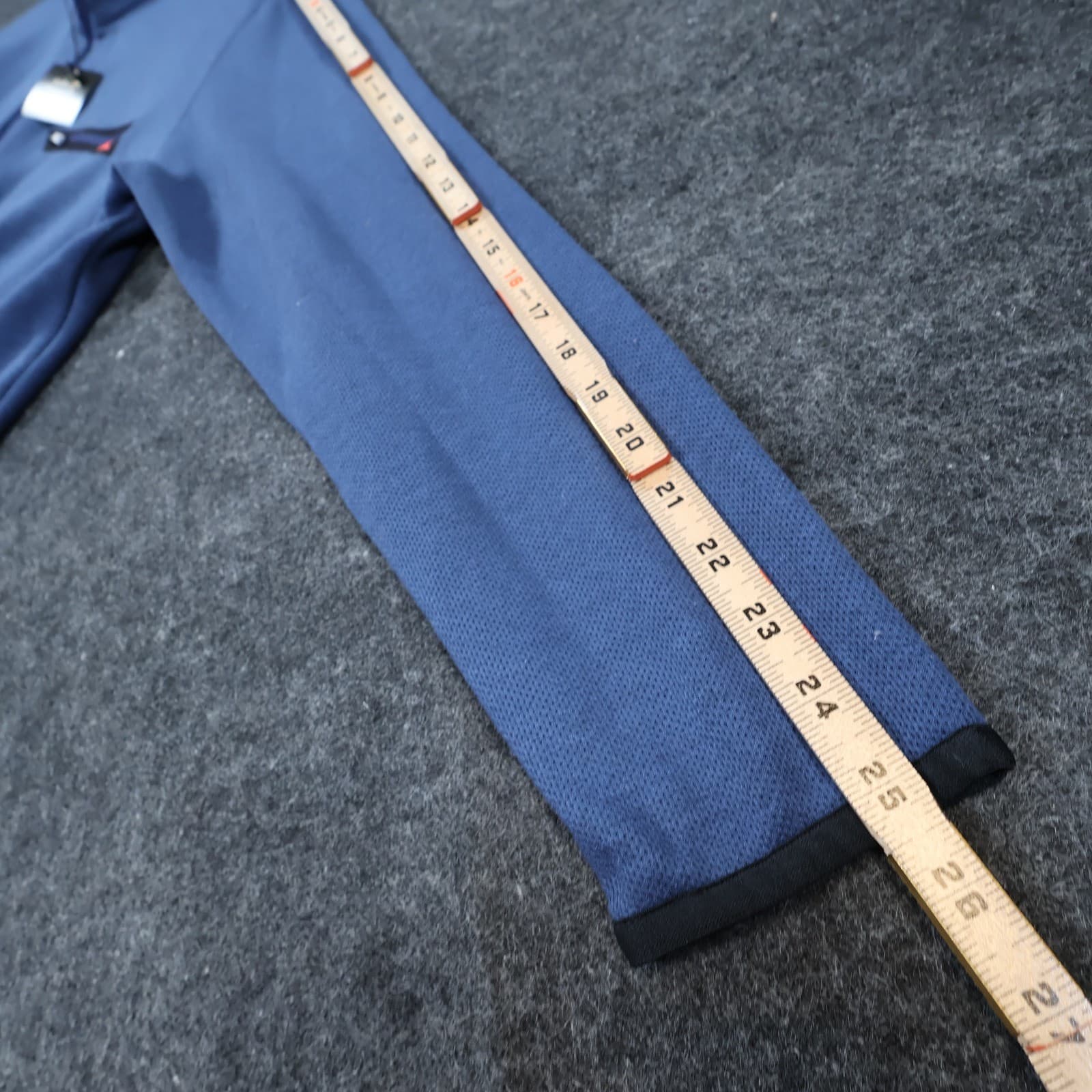 Adidas Quarter Zip Pullover Mens Medium Blue Excellent Textured Chest Pocket - Thumbnail 4